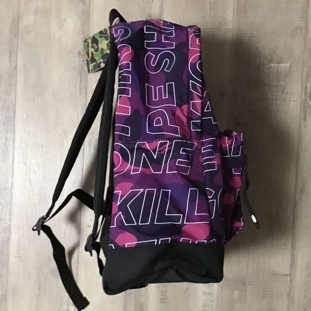 Bape BAPE Backpack TEXT COLOR CAMO Purple a bathing ape Grailed