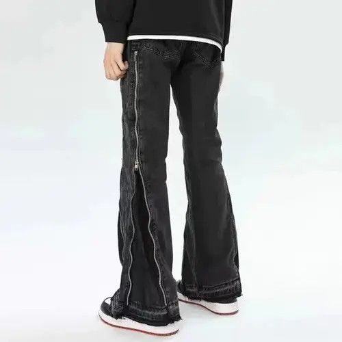 Japanese Brand High street handsome wide-leg jeans with zipper design Size US 32 / EU 48 - 3 Thumbnail
