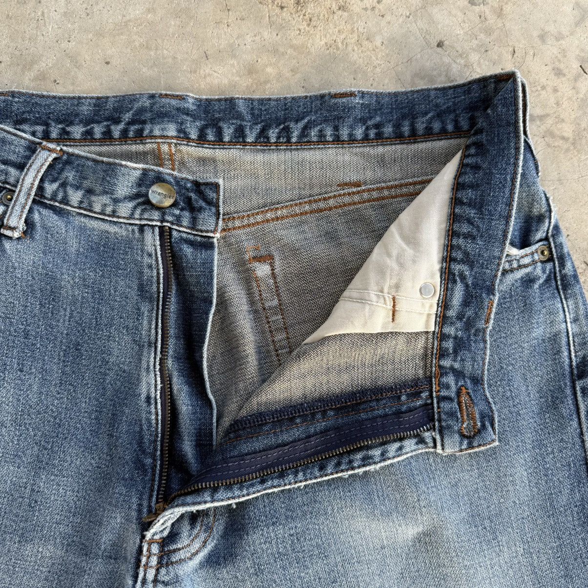 Wrangler W36x31.5 Vintage Wrangler Faded Mud Wash Denim Jean pants Size US 36 / EU 52 - 8 Thumbnail