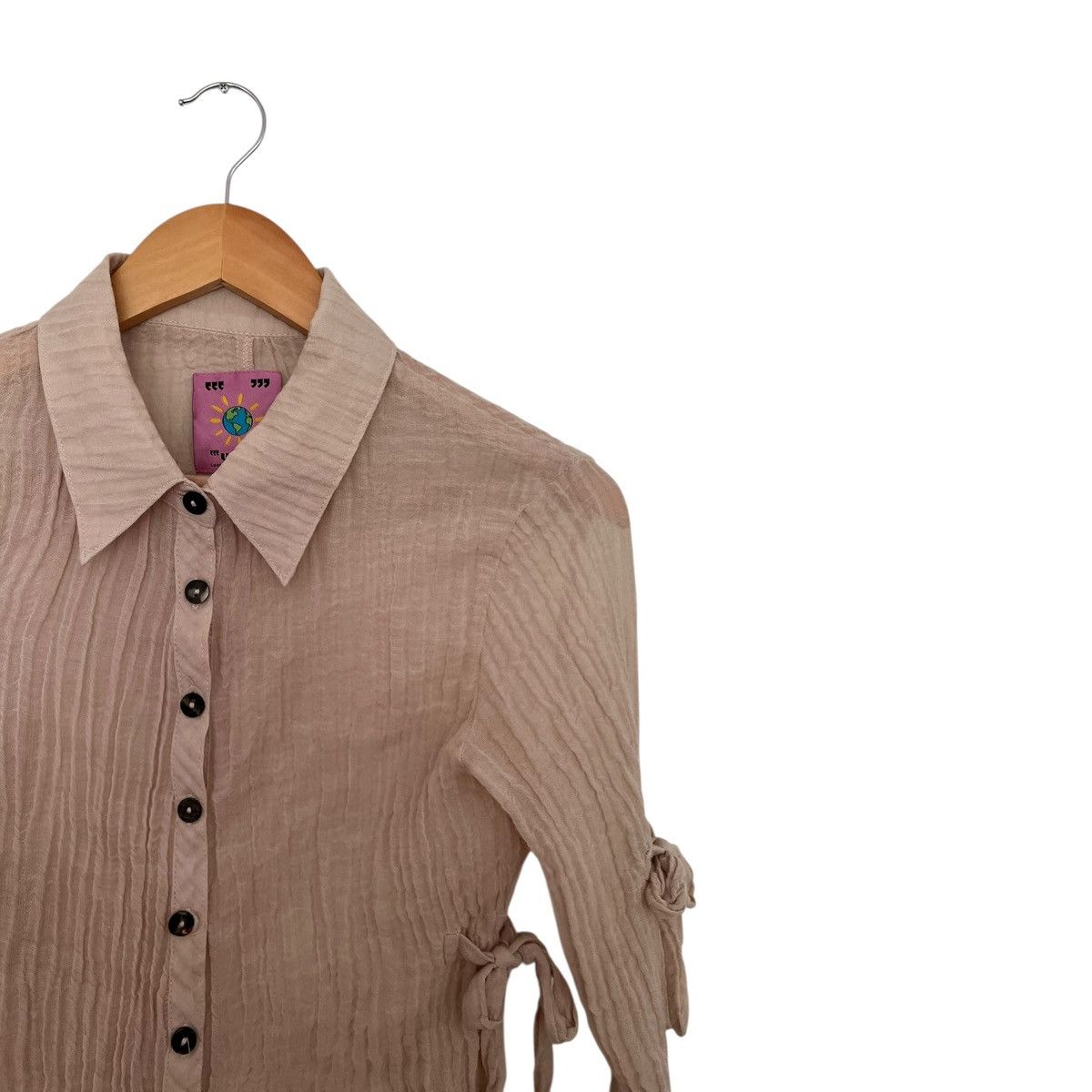 Japanese Brand Unif pleat bow tie shirt Size XS / US 0-2 / IT 36-38 - 2 Thumbnail