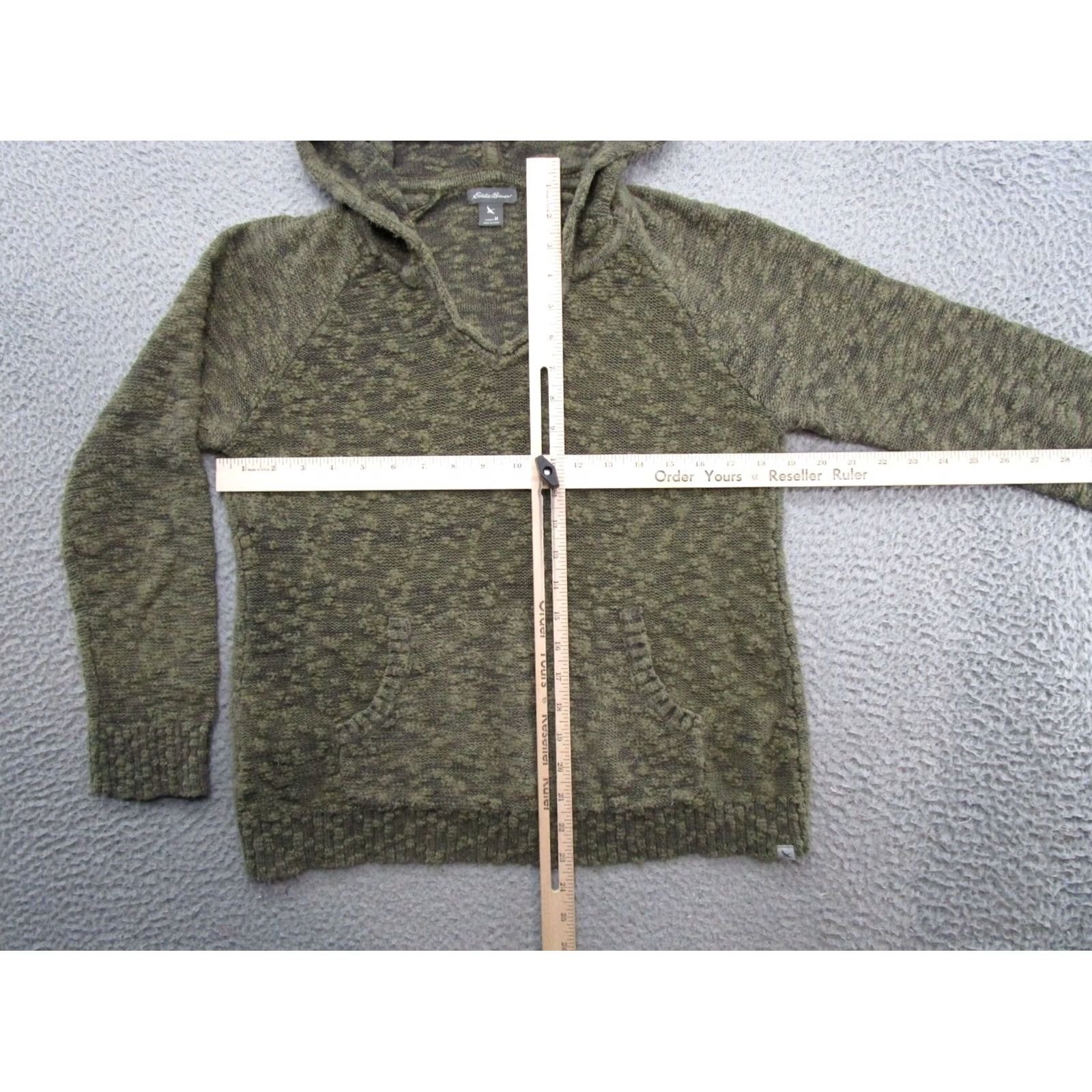 Eddie Bauer Eddie Bauer Women's Green Pullover V-Neck Sweater Hooded Size M Outdoors Size M / US 6-8 / IT 42-44 - 4 Thumbnail
