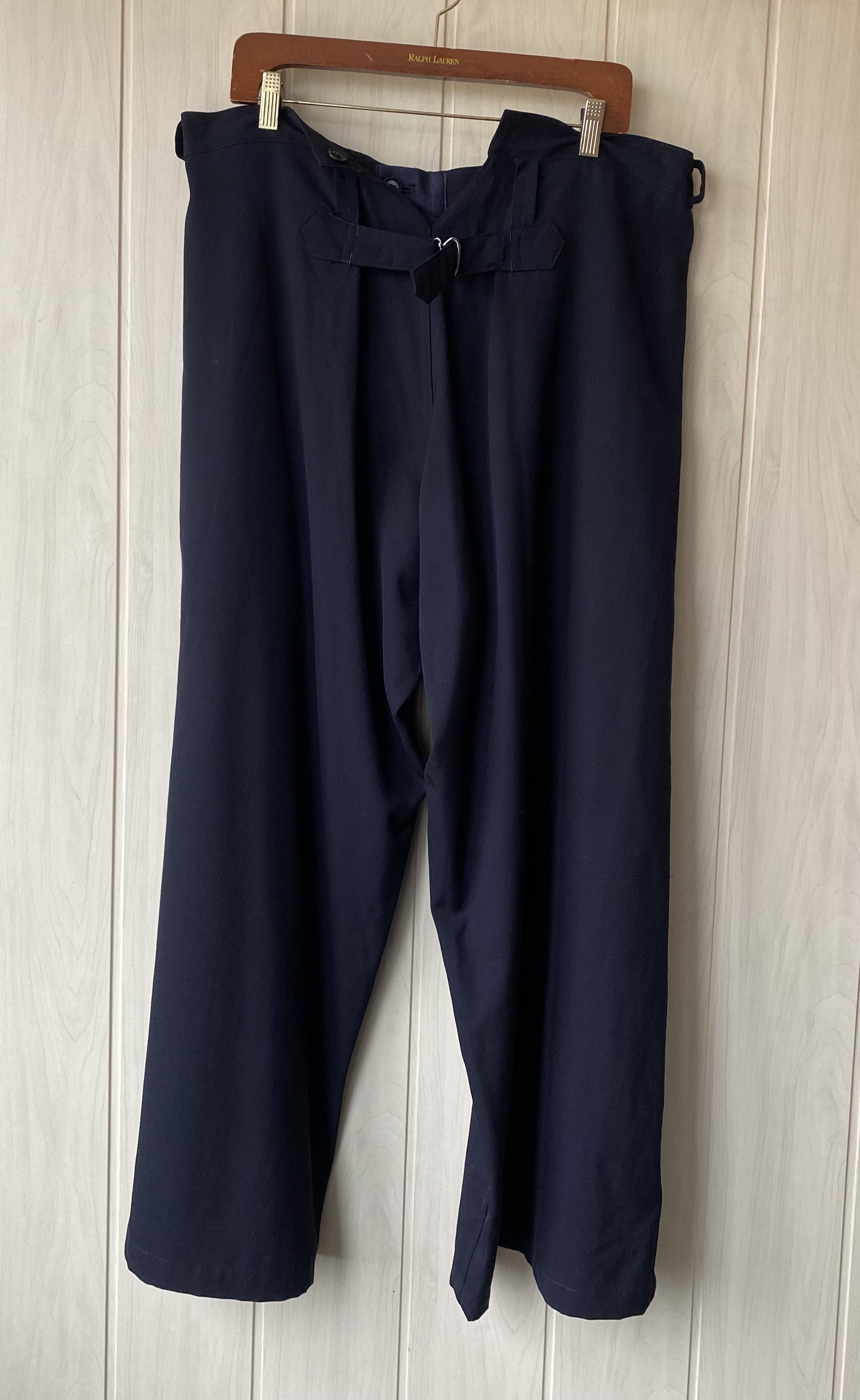 image of Y’S X Yohji Yamamoto Gabardine Wool Pants in Black, Men's (Size 32)