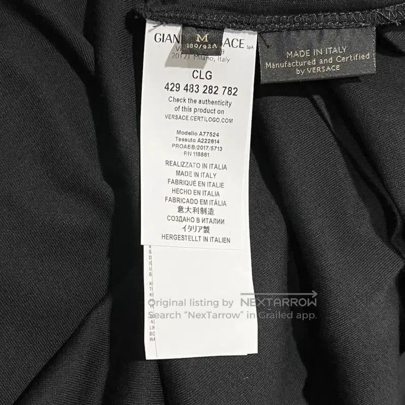 Other Versace Black Cotton Long Sleeve T-Shirt . Size US M / EU 48-50 / 2 - 7 Thumbnail