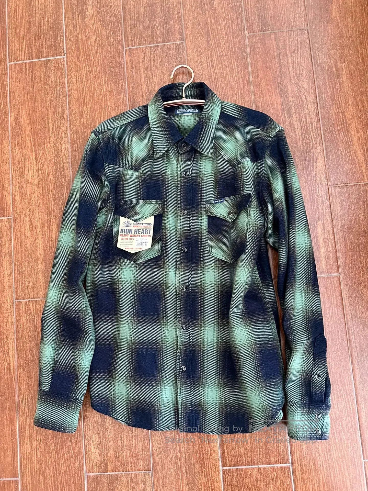 Iron Heart Iron Heart Flannel Shirt in Green. Size US XL / EU 56 / 4 - 4 Thumbnail