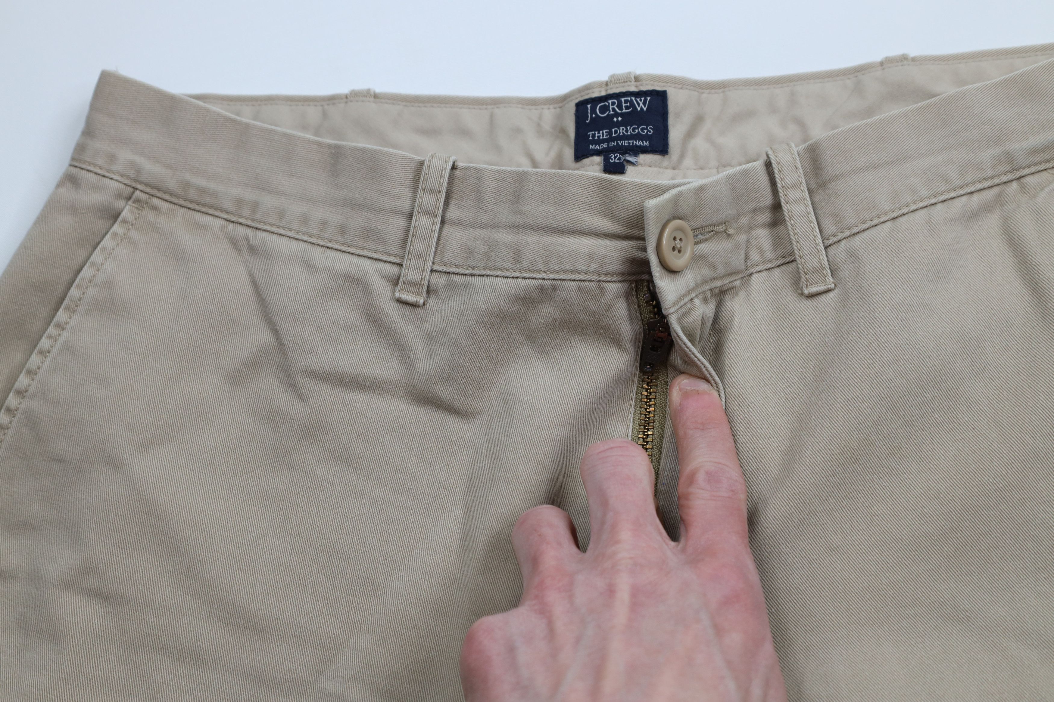J.Crew × Vintage J Crew The Driggs Slim Fit Chino Pants Trousers Beige Cotton Size US 32 / EU 48 - 6 Thumbnail