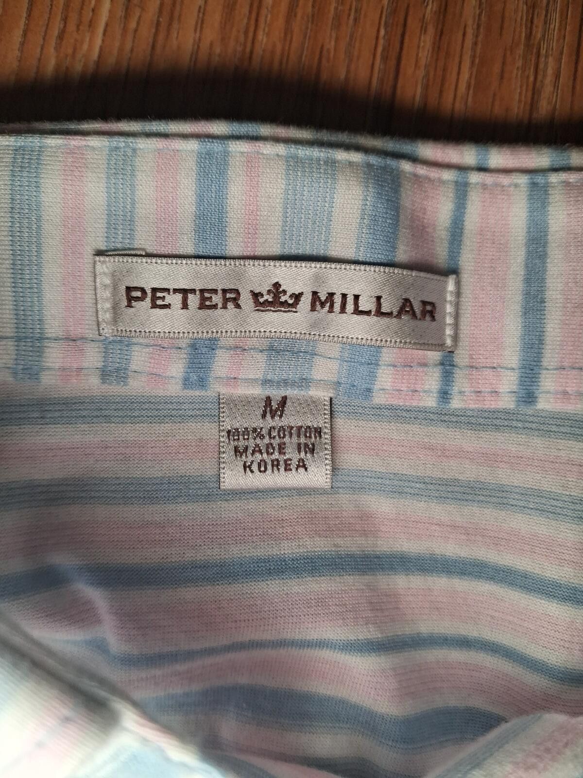 Peter Millar Peter Millar Golf Polo Mens Medium White Multicolor Striped Size US M / EU 48-50 / 2 - 2 Thumbnail
