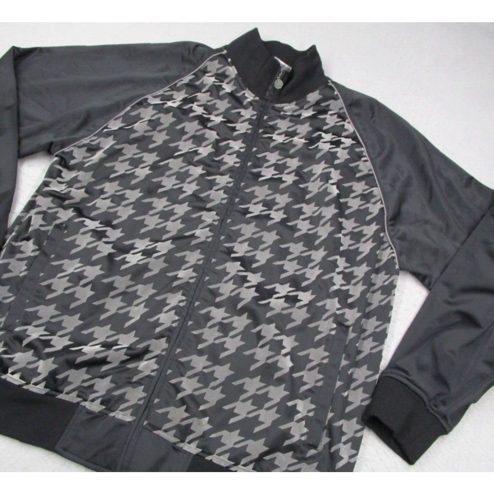 Anchor Blue Anchor Blue Jacket Mens Extra Large Black Track Full Zip Houndstooth Y2K Size US XL / EU 56 / 4 - 2 Thumbnail