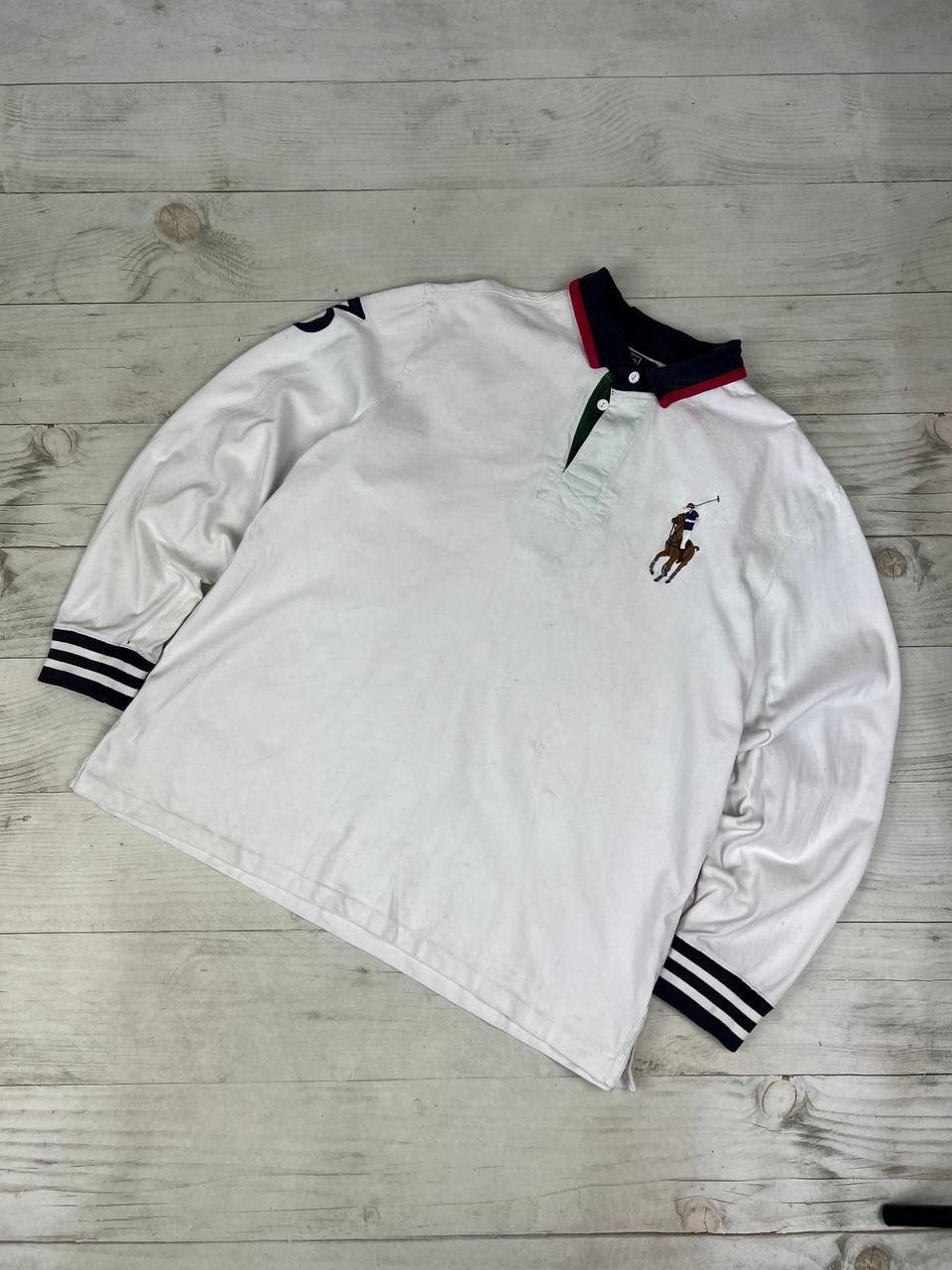 Polo Ralph Lauren Vintage Polo Ralph Lauren Big Pony Rugby Shirt Long Sleeve Size US XXL / EU 58 / 5 - 1 Thumbnail