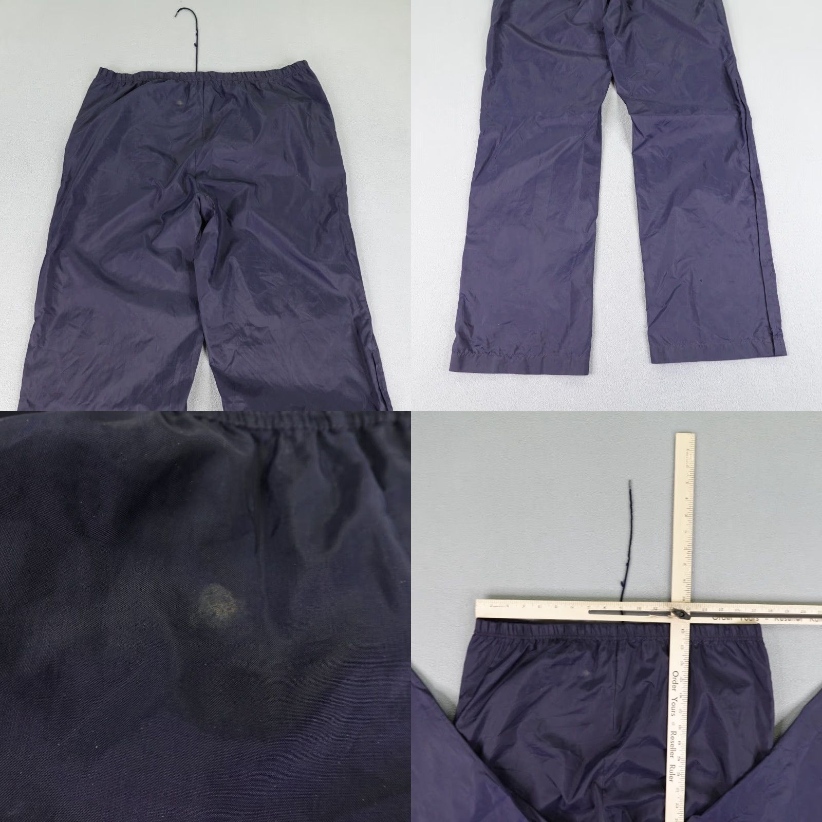 Adidas VINTAGE Adidas Track Pants Mens Medium Blue Nylon 80s Athletic Windbreaker Outdoors Sports Size US 35 - 8 Thumbnail