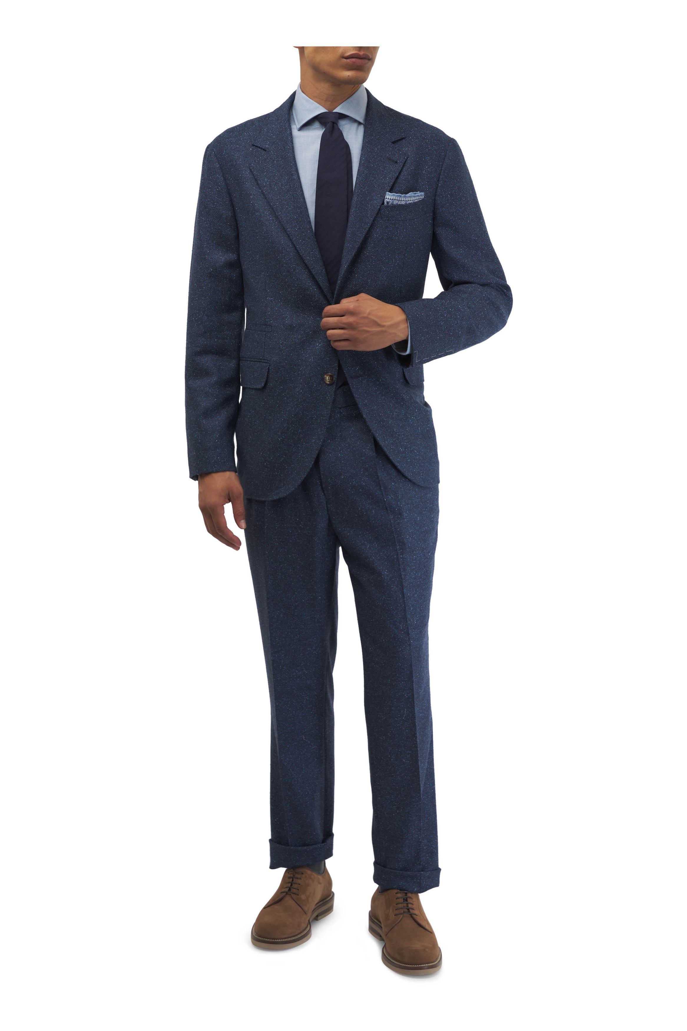 Brunello Cucinelli o1mtch0225 Donegal Leisure Suit in Blue Size 42R - 4 Thumbnail
