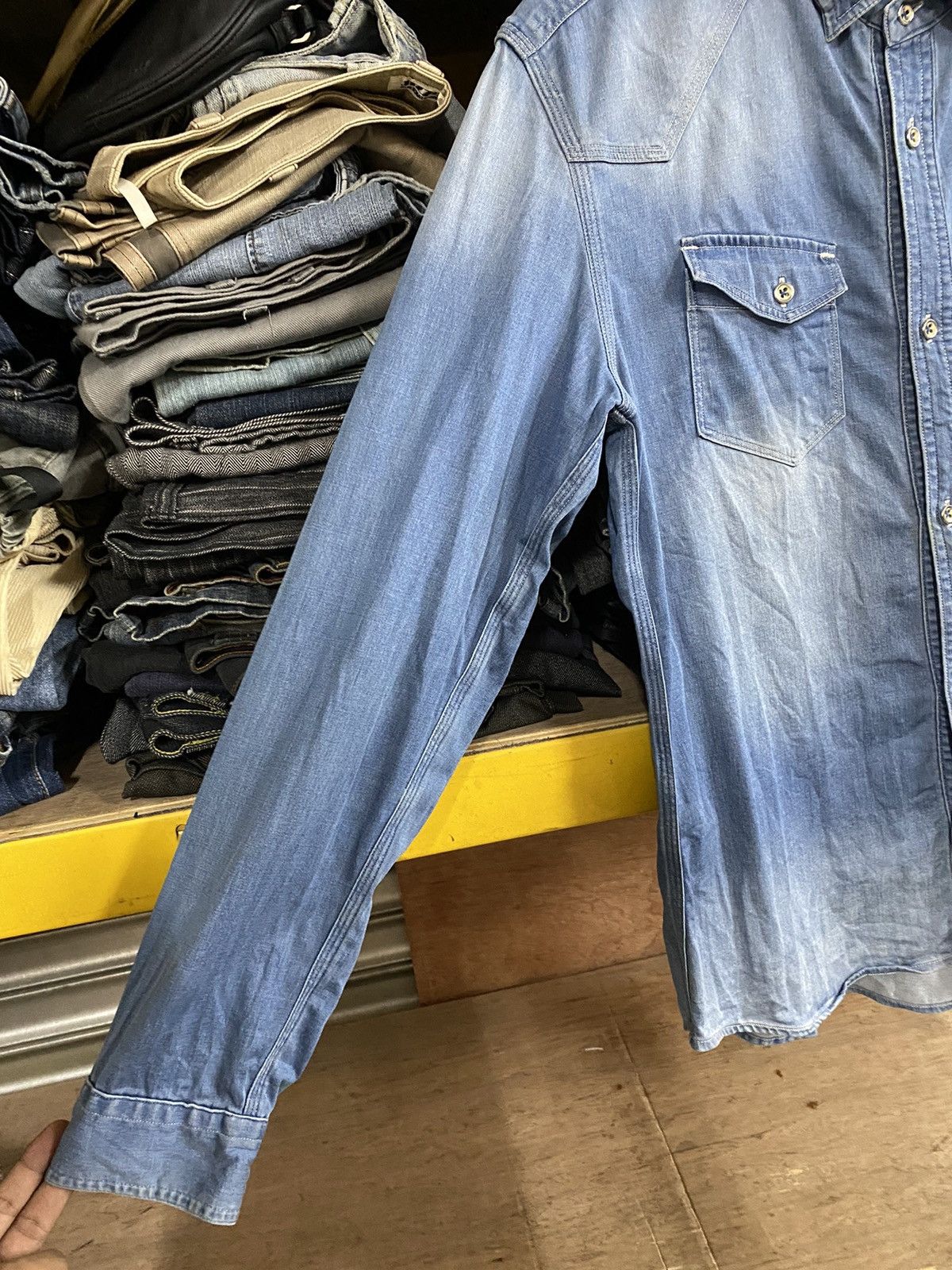 Japanese Brand × Nicole Club Japanese Nicole Selection Indigo Fade Out Distressed Denim Size US S / EU 44-46 / 1 - 2 Thumbnail
