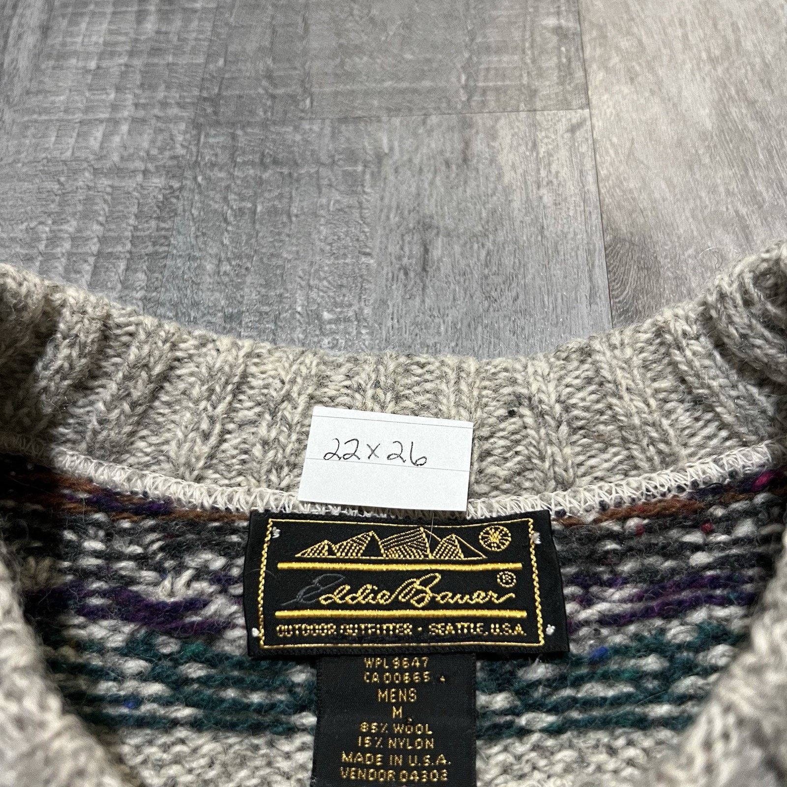 Eddie Bauer VTG Eddie Bauer 90s Wool Blend Pull Over Sweater M Knit USA Size US M / EU 48-50 / 2 - 5 Thumbnail
