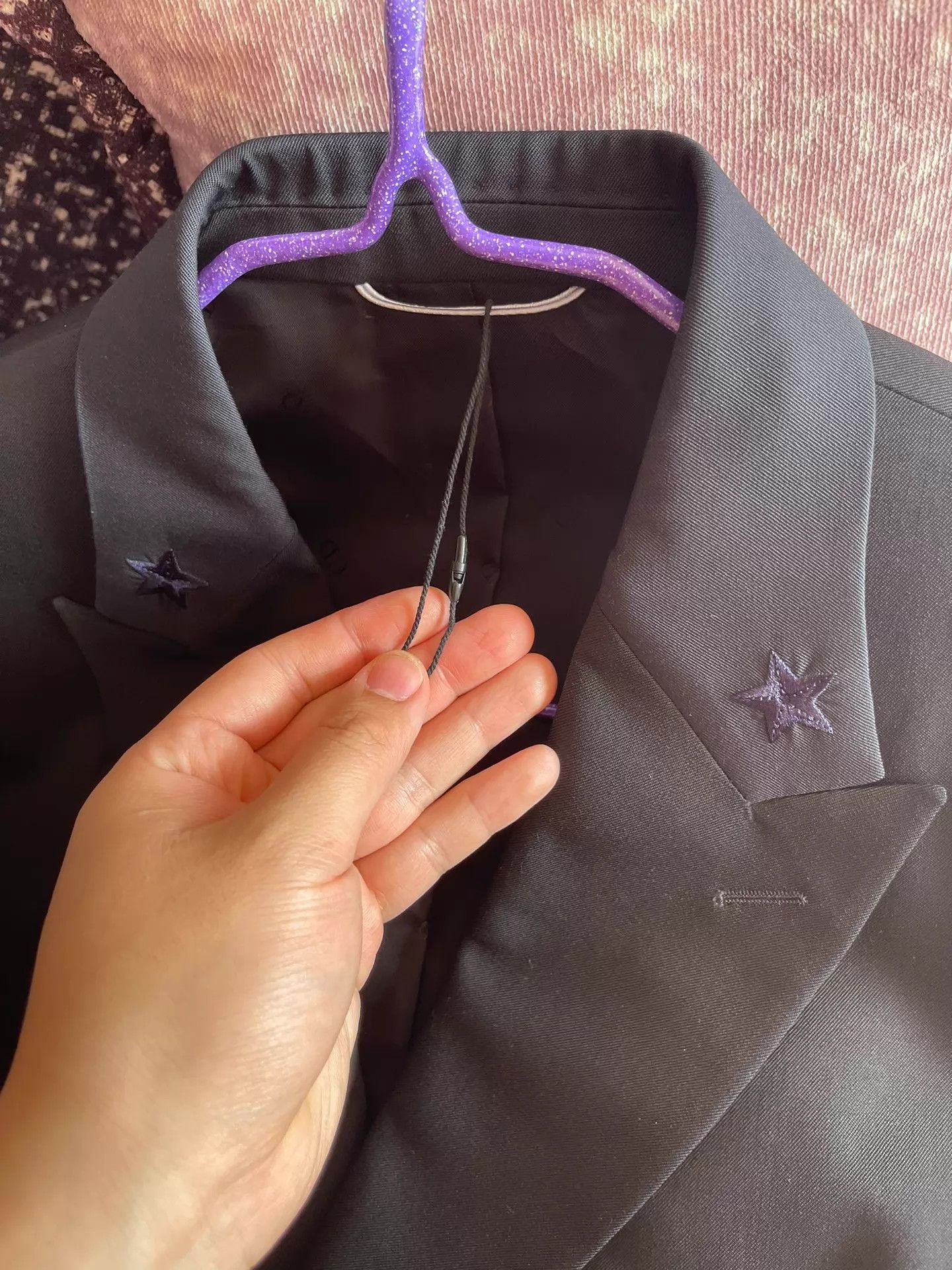 Dior Dior New Wool Suit Size 50 Star Embroidery Collar Size 50R - 3 Thumbnail