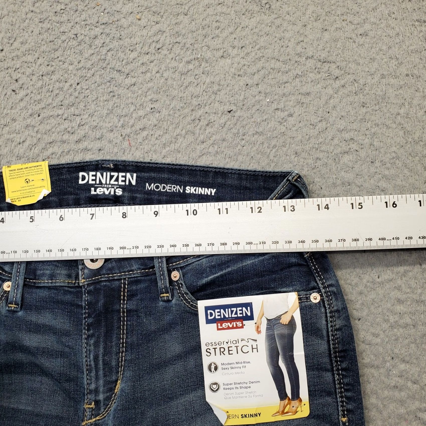 Denizen DENIZEN from Levi's Jeans Womens Size 2 Blue Denim Faded Stretch Modern Skinny Leg Size 26" / US 2 / IT 38 - 6 Thumbnail