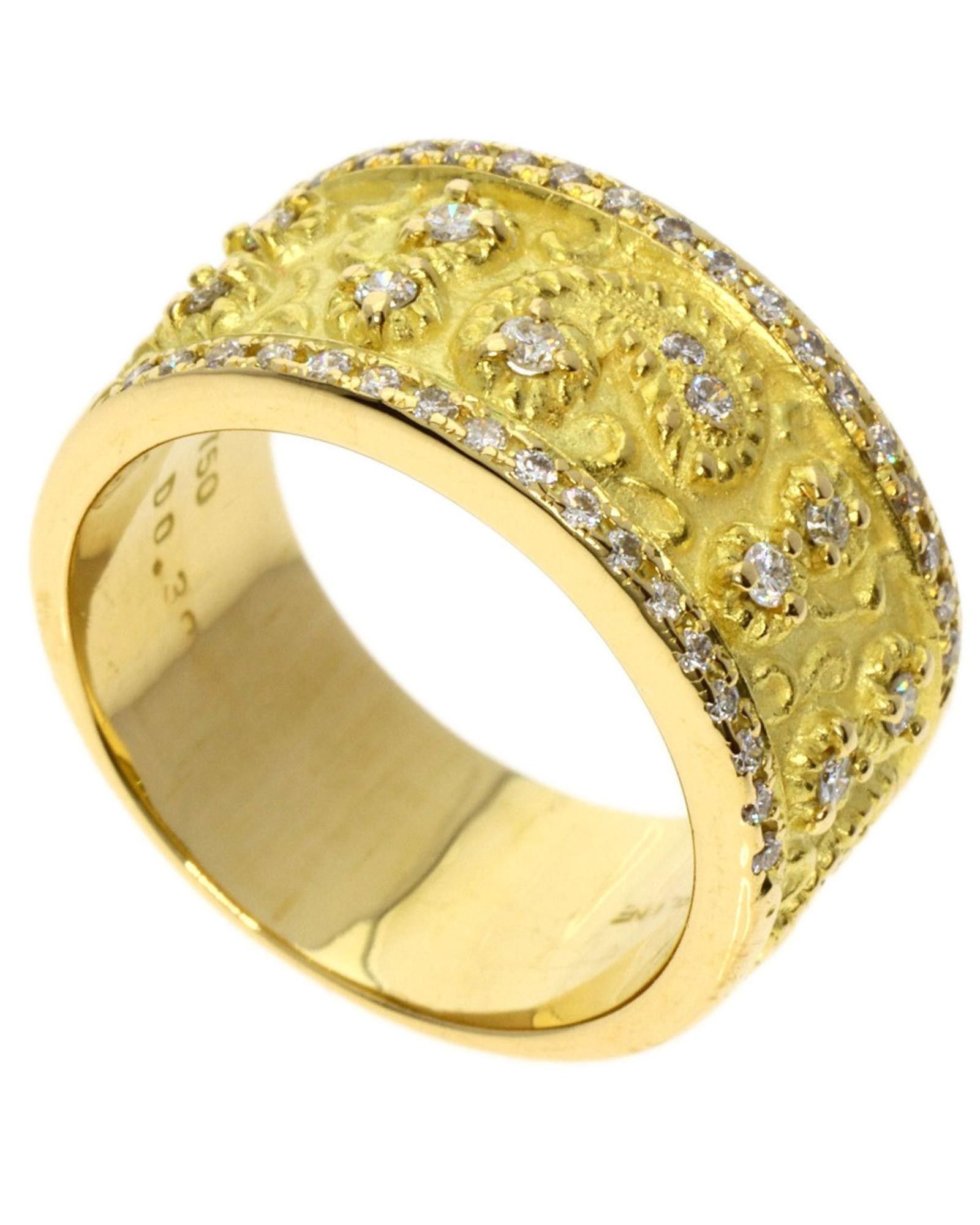 image of Celine 18K Gold Diamond Anniversary Ring, Women's