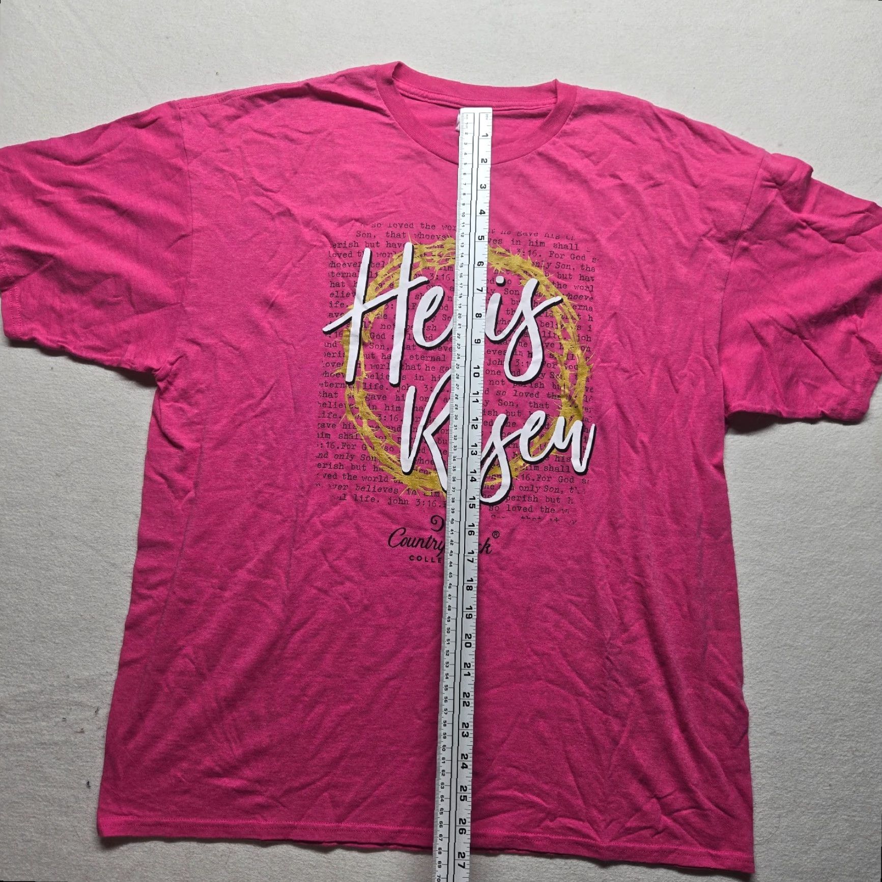 Vintage Country Chick Shirt Women XL Pink Easter He Is Risen T-Shirt Womens XL Pink Easter Jesus Christian Quote Shirt Size XL / US 12-14 / IT 48-50 - 6 Thumbnail