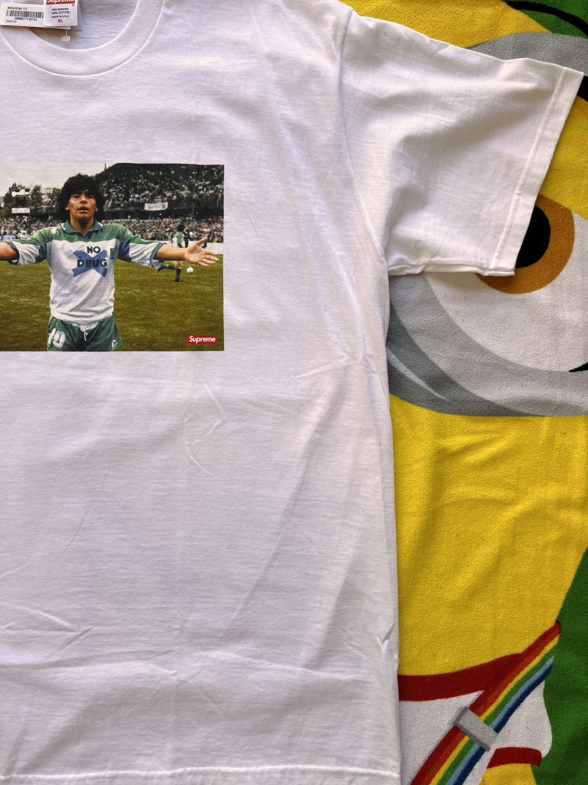 Supreme XL Supreme Maradona Tee white T-shirt football diego drugs Size US XL / EU 56 / 4 - 17 Thumbnail