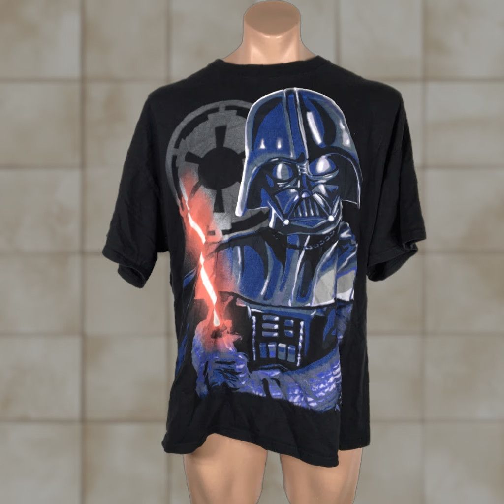 VINTAGE Star Wars Darth Vader T-Shirt XL Black Graphic Print