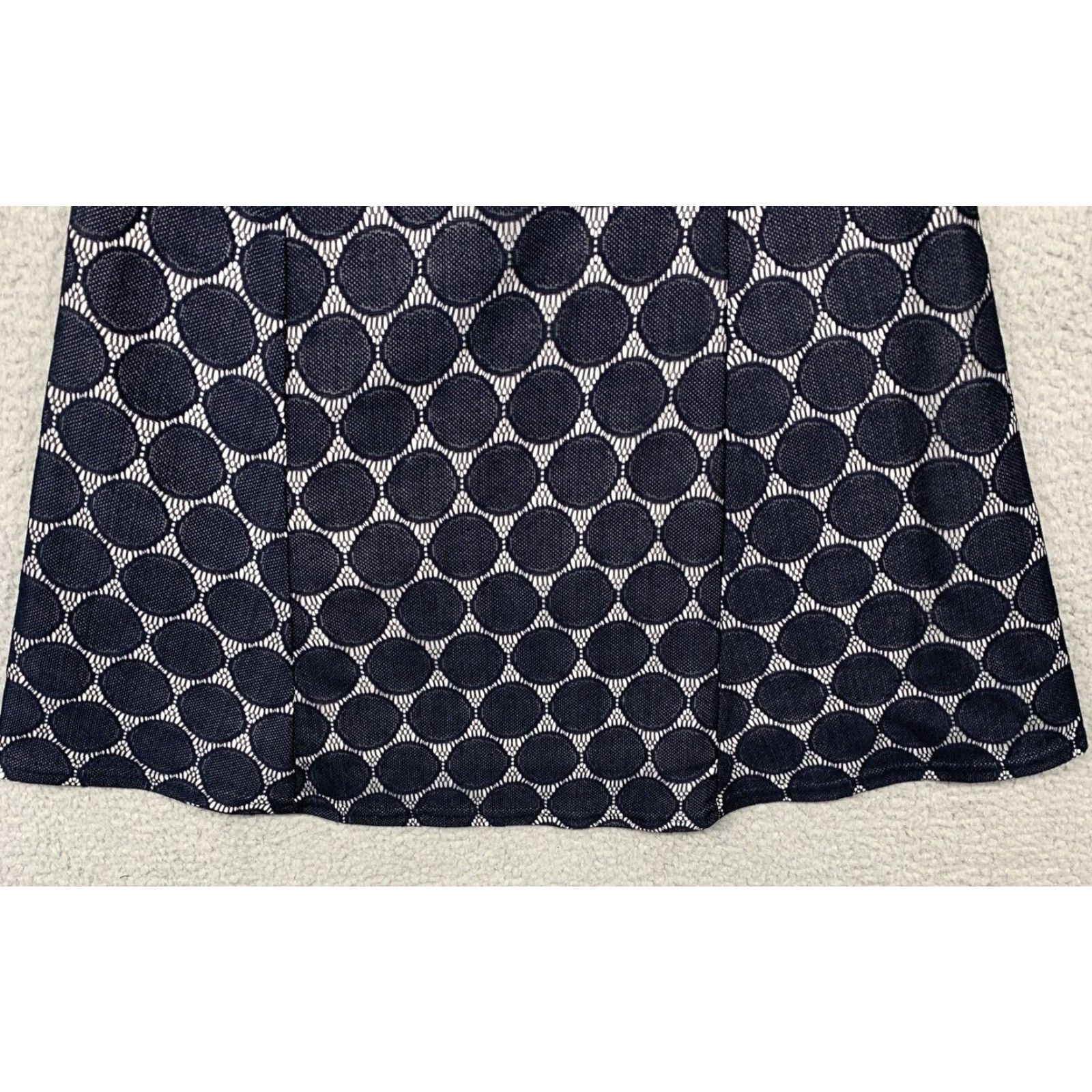 Vintage Renee C Women’s Skirt Maybell Lace Detail XS Navy White NWT Size 26" / US 2 / IT 38 - 6 Thumbnail