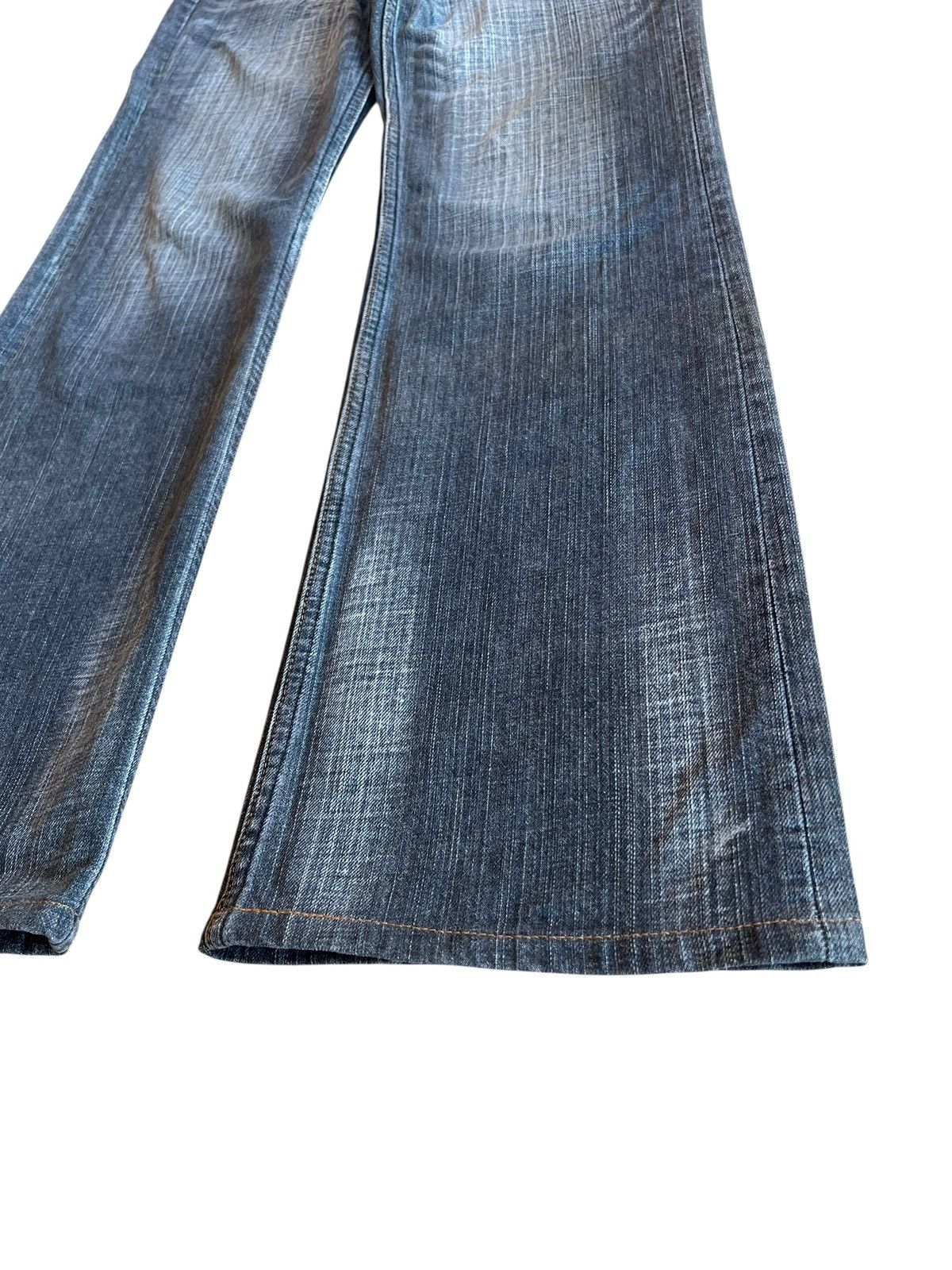Japanese Brand Vintage Flare Crackwash Bobson Faded Jean Size US 30 / EU 46 - 5 Thumbnail