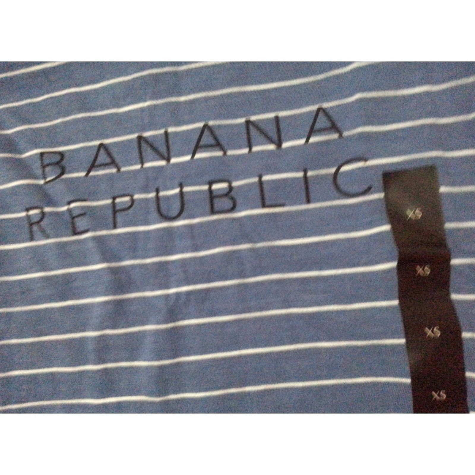 Banana Republic VINTAGE Banana Republic Women Blouse XS Blue Striped Cotton Shirt Womens XS Blue Stripes Blouse Size XS / US 0-2 / IT 36-38 - 2 Thumbnail