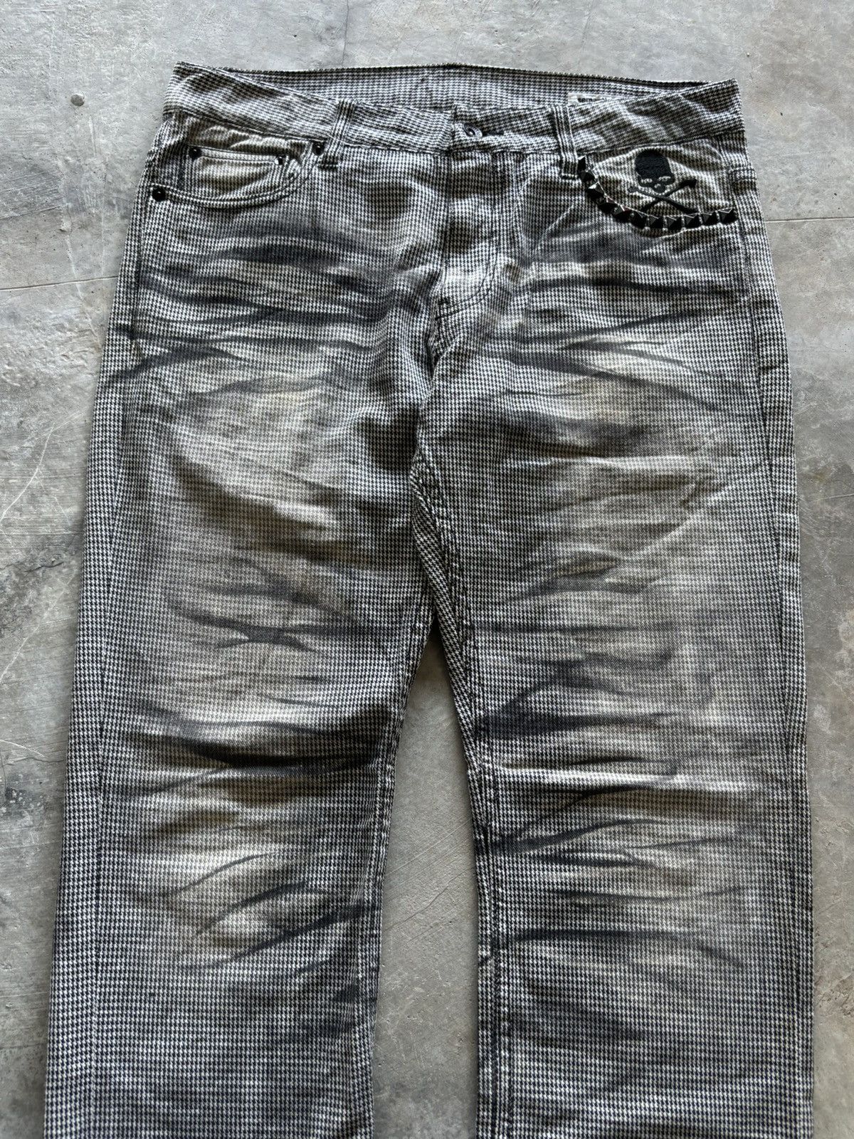 20471120 × Hysteric Glamour × semanticdesign SEMANTIC DESIGN WAXED WHISKERED PUNK STUDDED SKULL GOTHIC Size US 33 - 2 Thumbnail