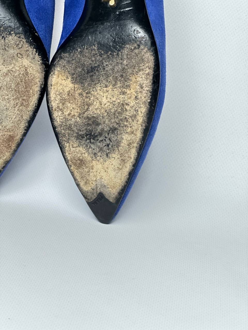 Prada Prada Kitten Heels Cute Eye Catching Royal Blue Suede Size US 9 / IT 39 - 15 Thumbnail