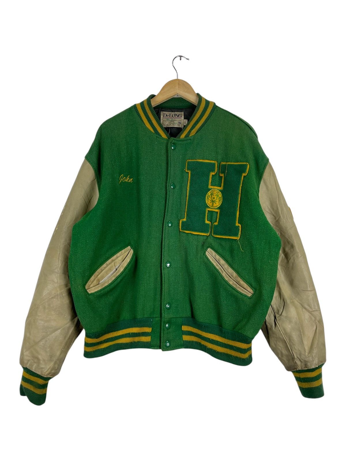 Delong × Vintage Vintage Delong Varsity Jacket Size US L / EU 52-54 / 3 - 1 Thumbnail
