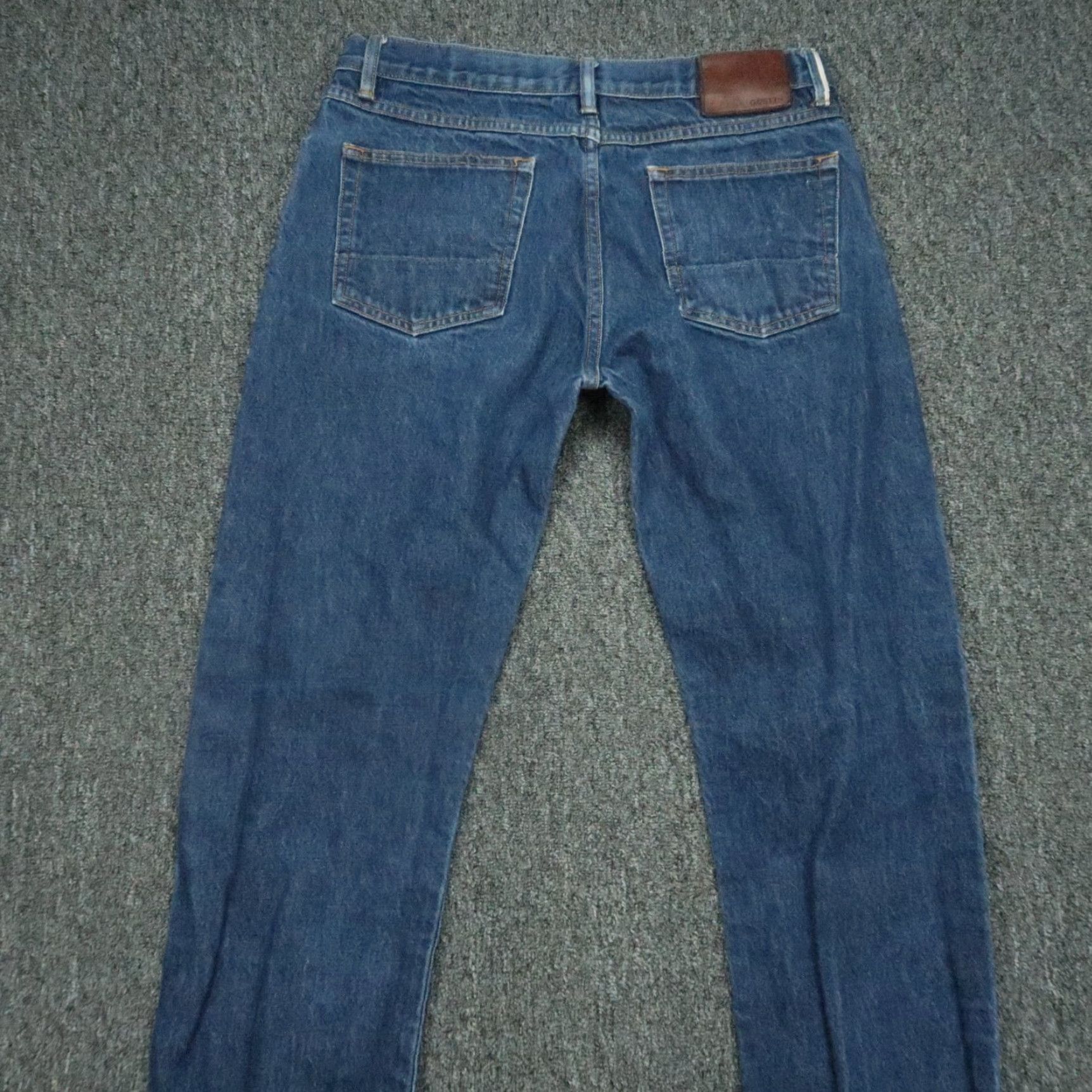 Gustin Gustin Jeans Mens 32x34 Blue California Straight Selvedge 5 Pocket Button Fly Size US 32 / EU 48 - 5 Thumbnail