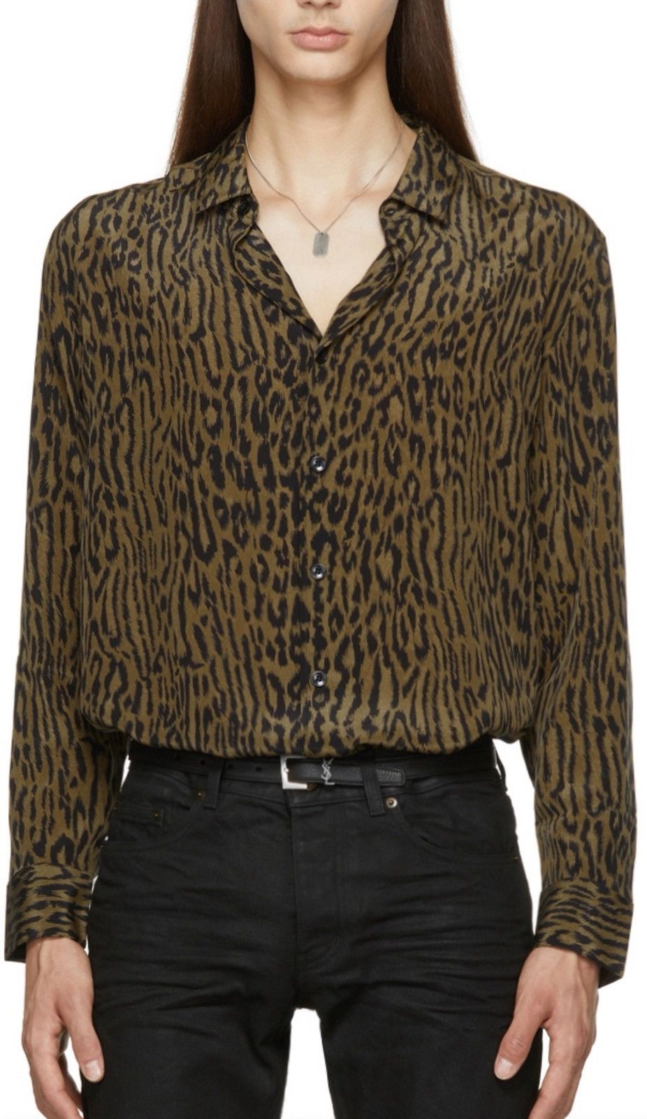 Saint Laurent Paris Leopard print silk shirt size 39 Size US M / EU 48-50 / 2 - 3 Thumbnail
