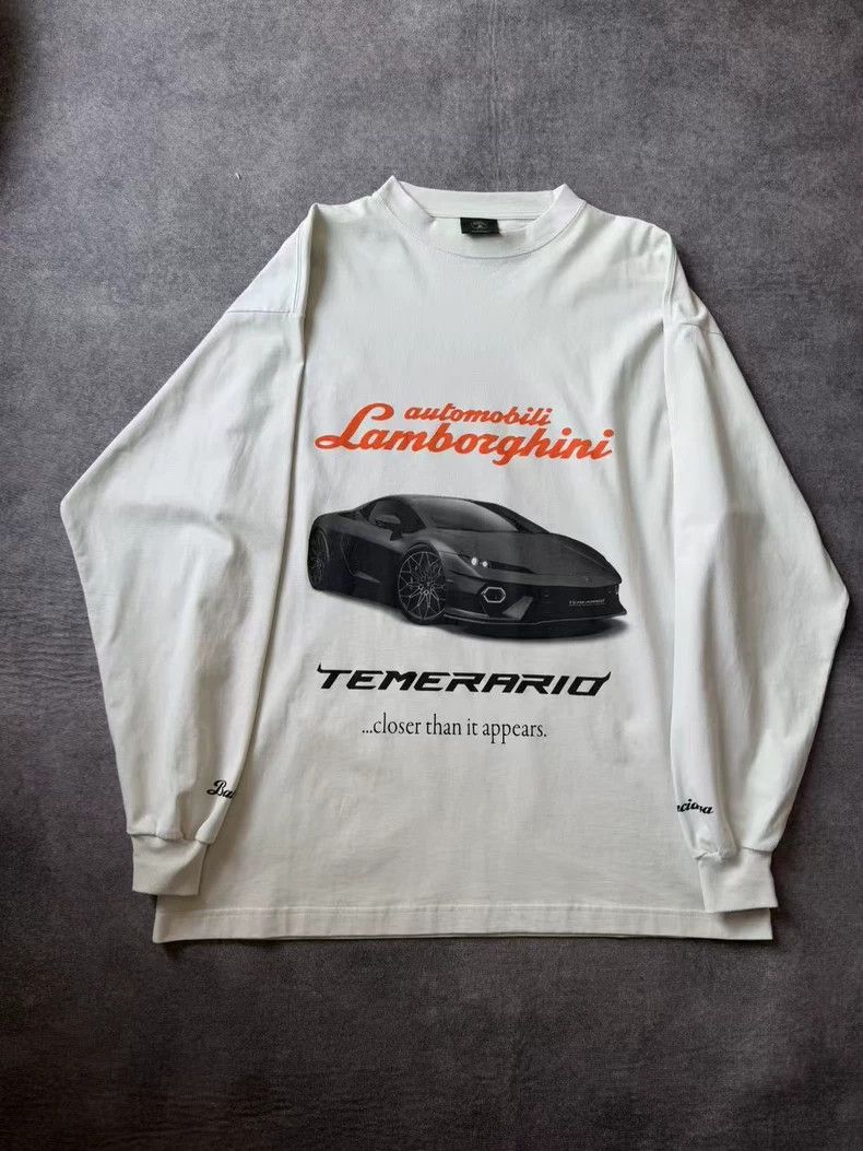 Balenciaga Balenciaga Lamborghini Co-branded Long Sleeve T-shirt Size US S / EU 44-46 / 1 - 1 Thumbnail