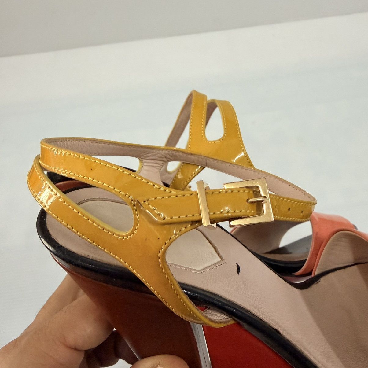 Fendi Fendi multicolor patent leather ankle strap sandals. Size US 5 / IT 35 - 9 Thumbnail