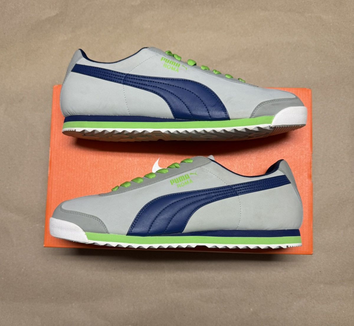 Puma Puma Roma SL NBK 2 Seahawks Grey Blue Green Mens size 14! Size US 14 / EU 47 - 1 Thumbnail