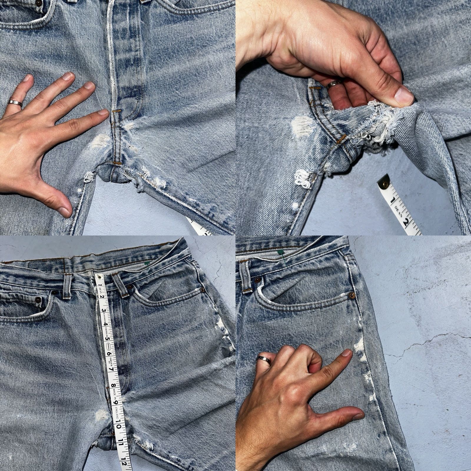 Levi's Levi's 501 Levis 501 Vintage 80s USA XX Straight Jeans 32x31 Thrashed Wash 30x26 Mens Regular Blue Denim Cotton Jeans 90s Theme Straight Vintage Men Size US 32 / EU 48 - 8 Thumbnail
