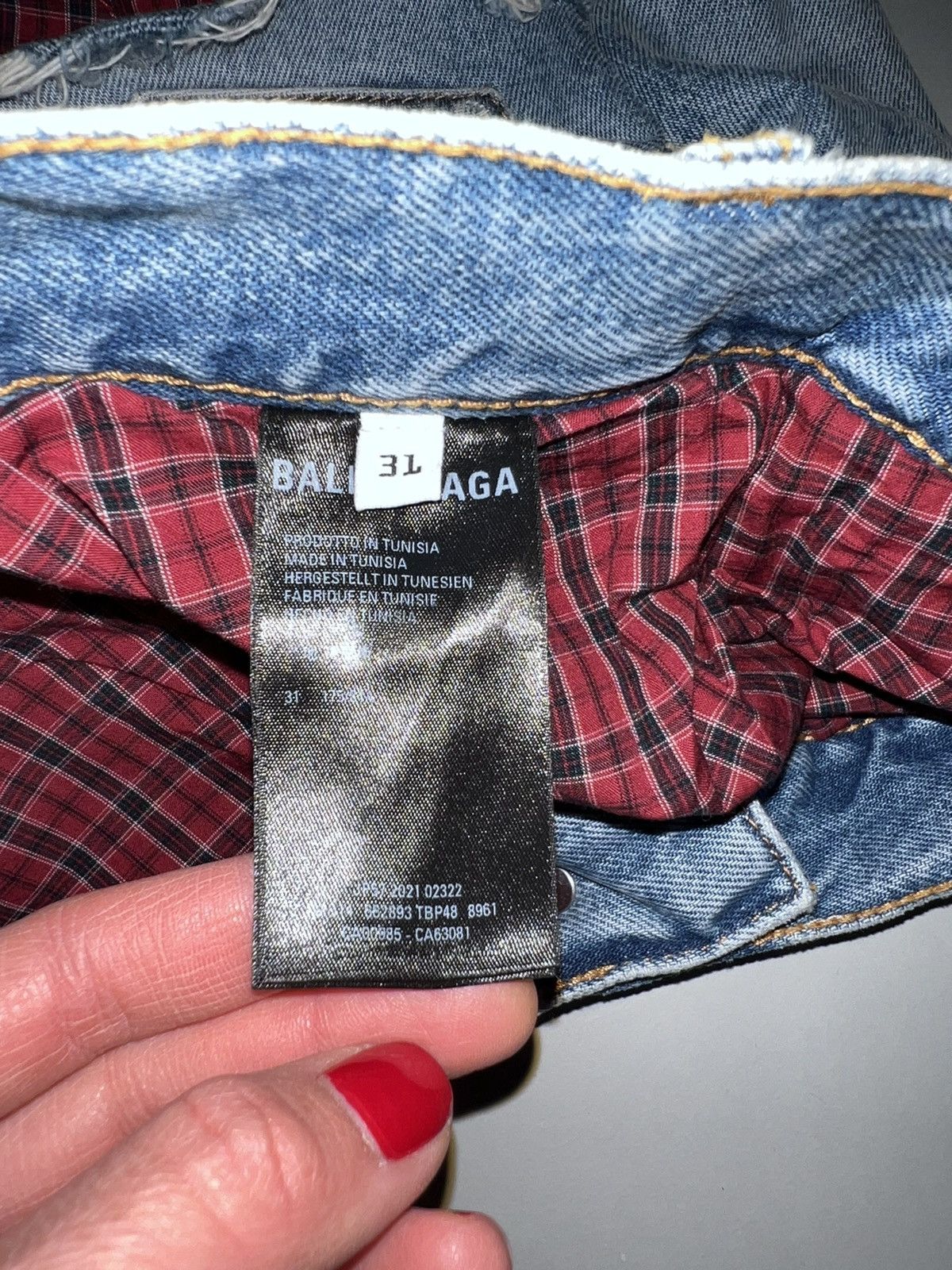 Balenciaga Balenciaga Ripped Distressed Jeans with Boxers Size US 31 - 7 Thumbnail