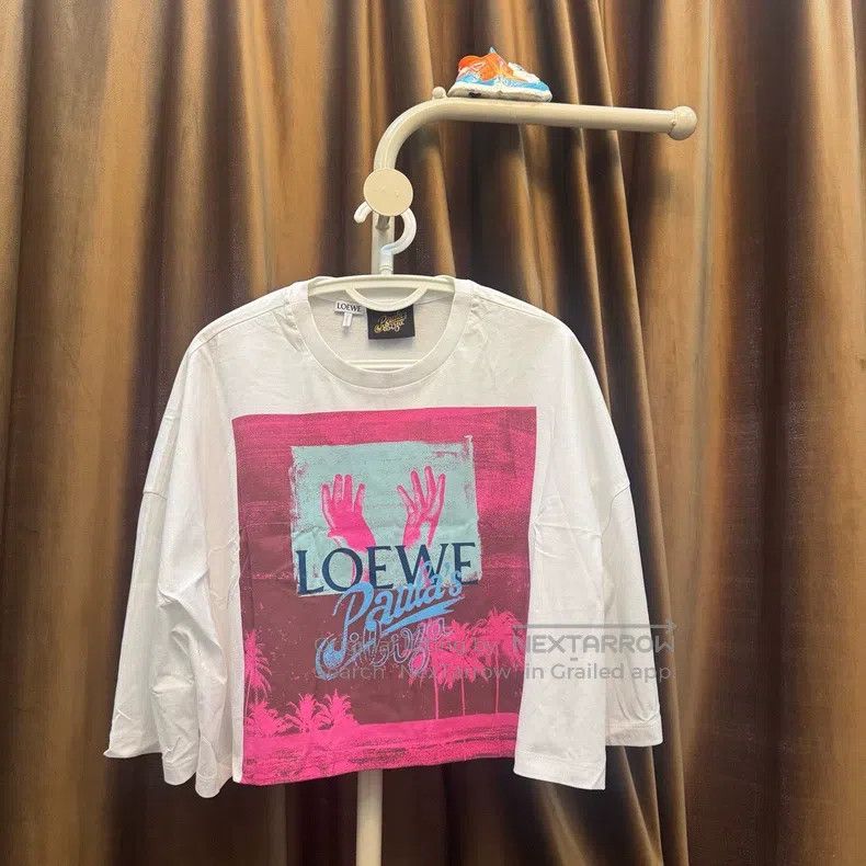 Loewe Loewe Paula Series Letter Pattern Printed White Short Slee Size M / US 6-8 / IT 42-44 - 1 Thumbnail