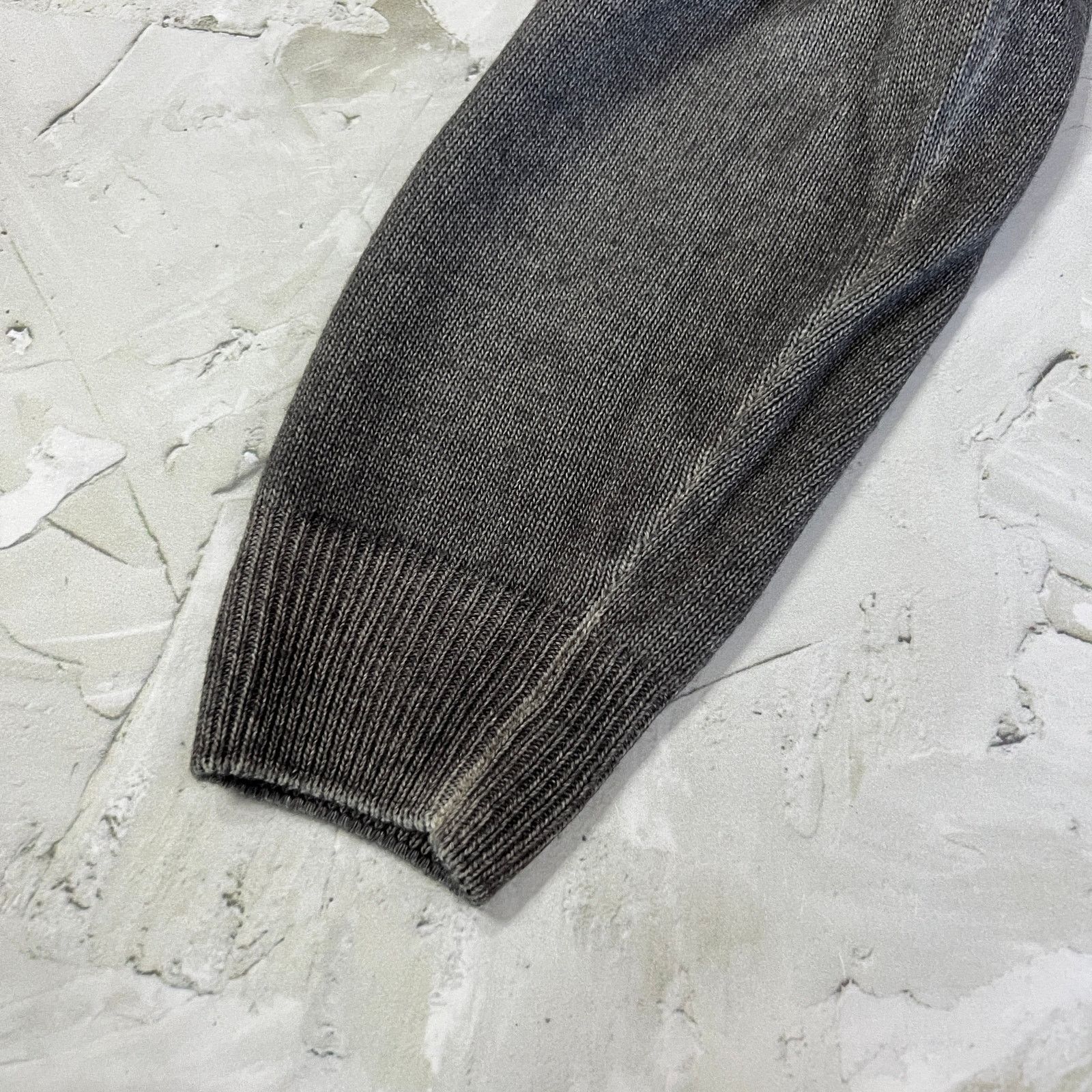 Altea Altea Wool Cashmere Shawl Collar V-Neck Sweater Gray Italy Size US XL / EU 56 / 4 - 5 Thumbnail