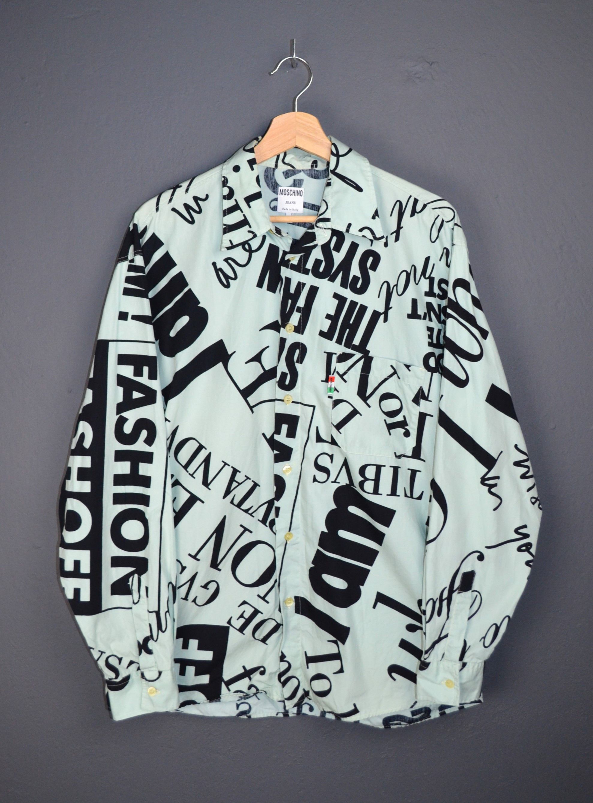 Moschino Jeans Vintage Famous Iconic Slogan Shirt L