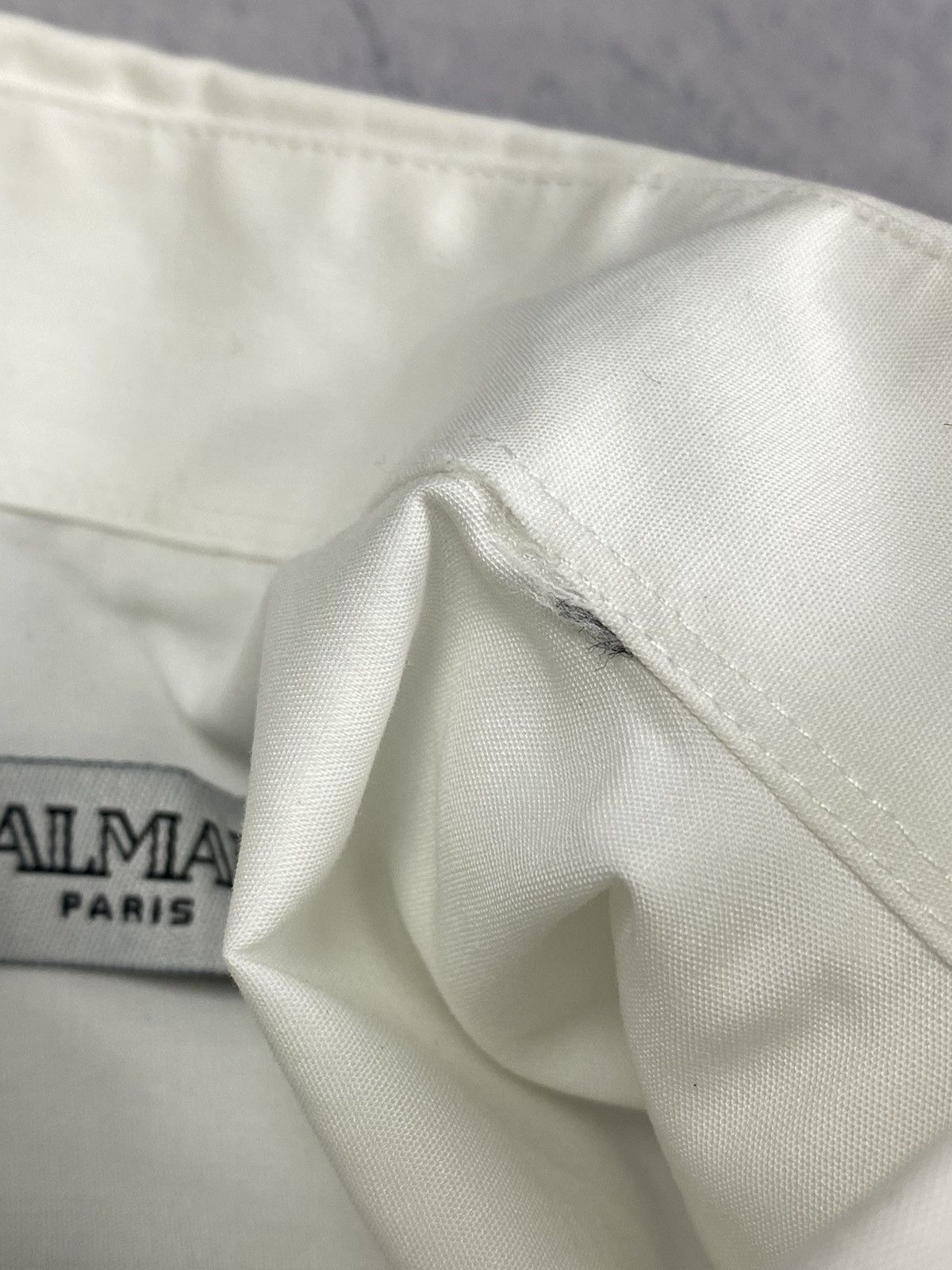 Balmain Balmain Paris White Button Up Long Sleeve Luxury Shirt Size US L / EU 52-54 / 3 - 11 Thumbnail