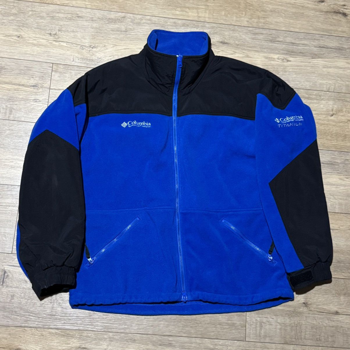 Columbia × Vintage Y2K Columbia Titanium Heavy Duty Zip Fleece Size US L / EU 52-54 / 3 - 1 Thumbnail