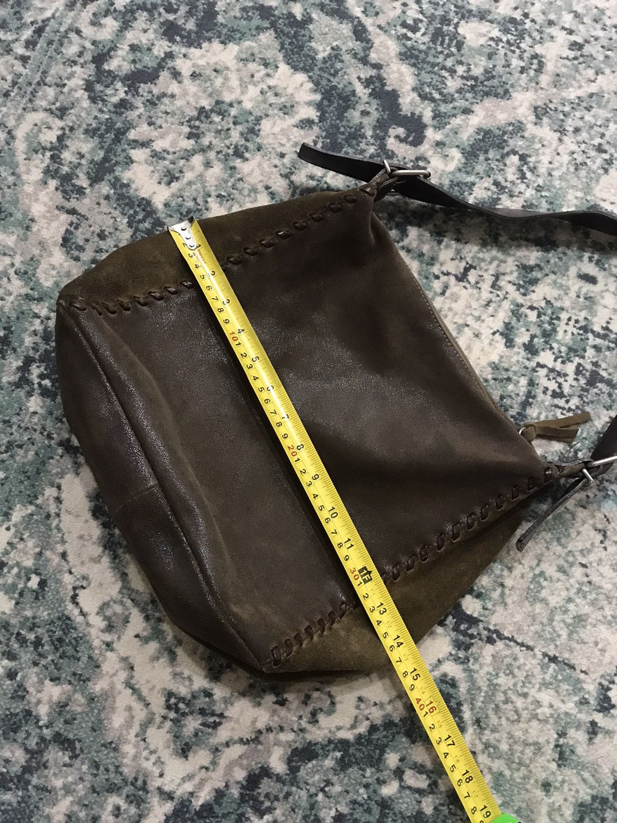 Made In Italy Laura Di Maggio Waxed Leather Handbag