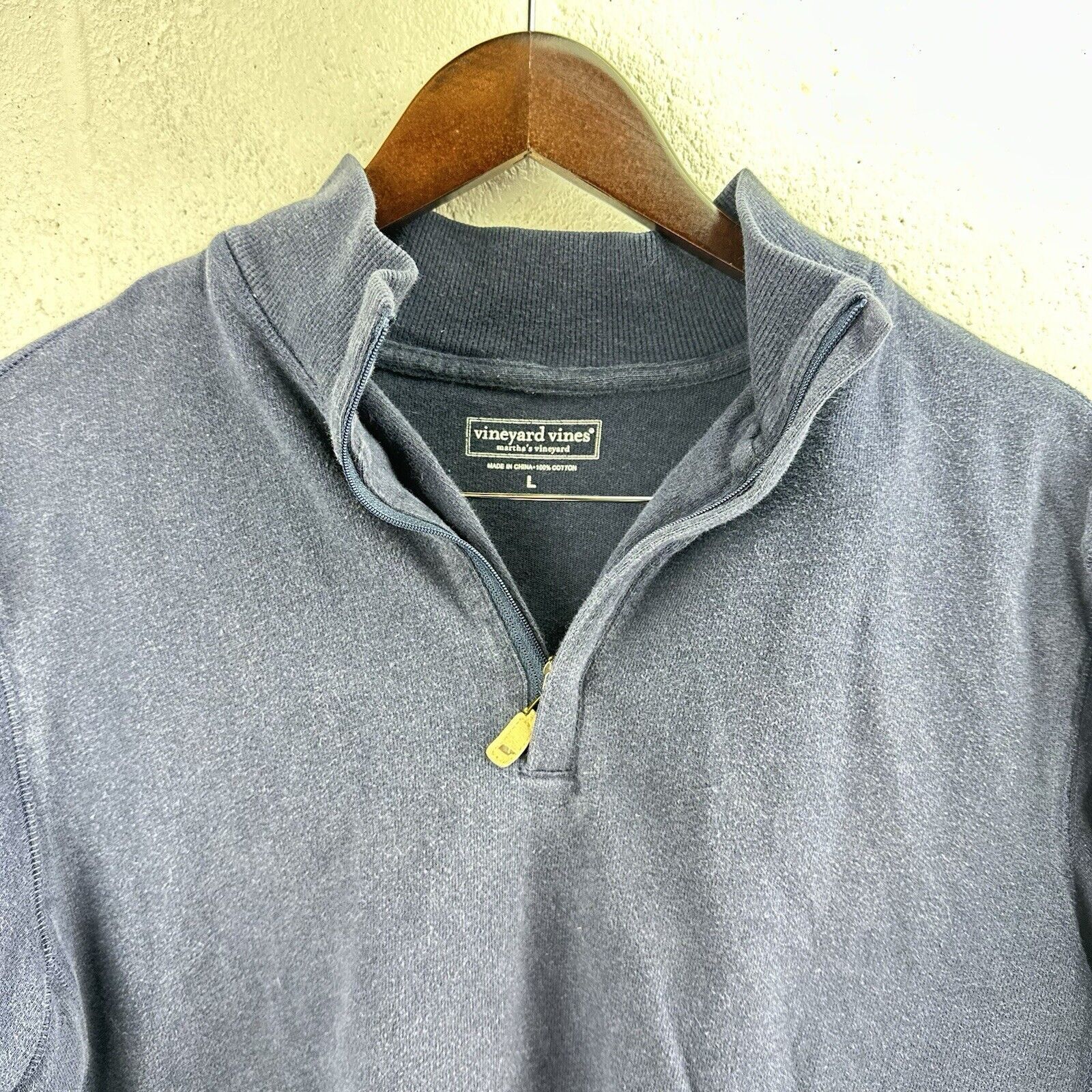 Vineyard Vines Vineyard Vines 1/4 Zip Pullover Navy Blue Pima Cotton Size L Size US L / EU 52-54 / 3 - 6 Thumbnail