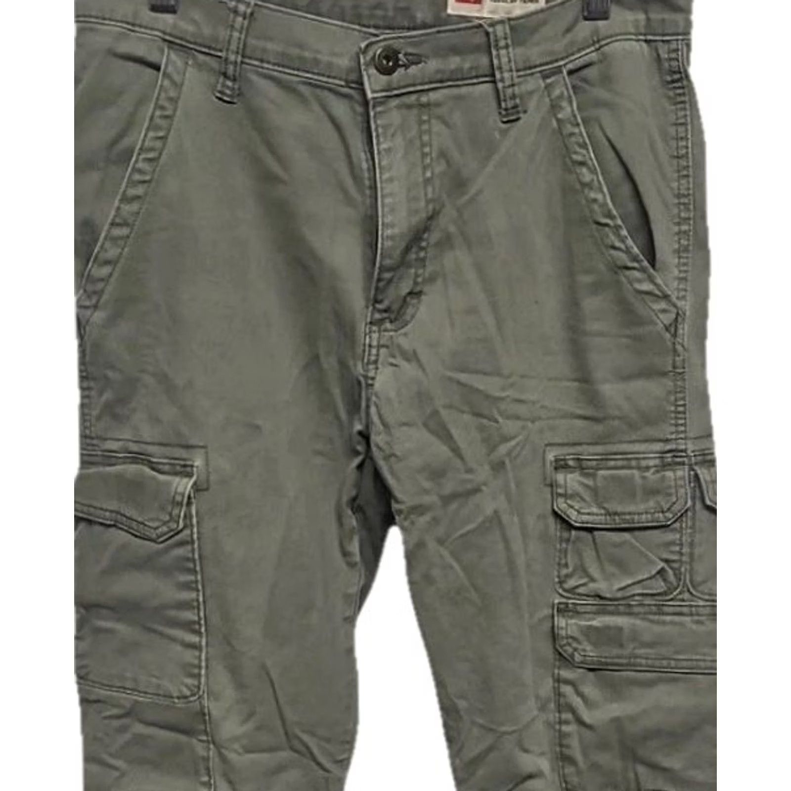 Wrangler Wrangler Cargo Pants Men Olive Green Slim Tapered Army Military Flat Front 30in Inseam 29in Pocket Cotton Twill Reserved Regular Size Type Pants Size US 30 / EU 46 - 2 Thumbnail