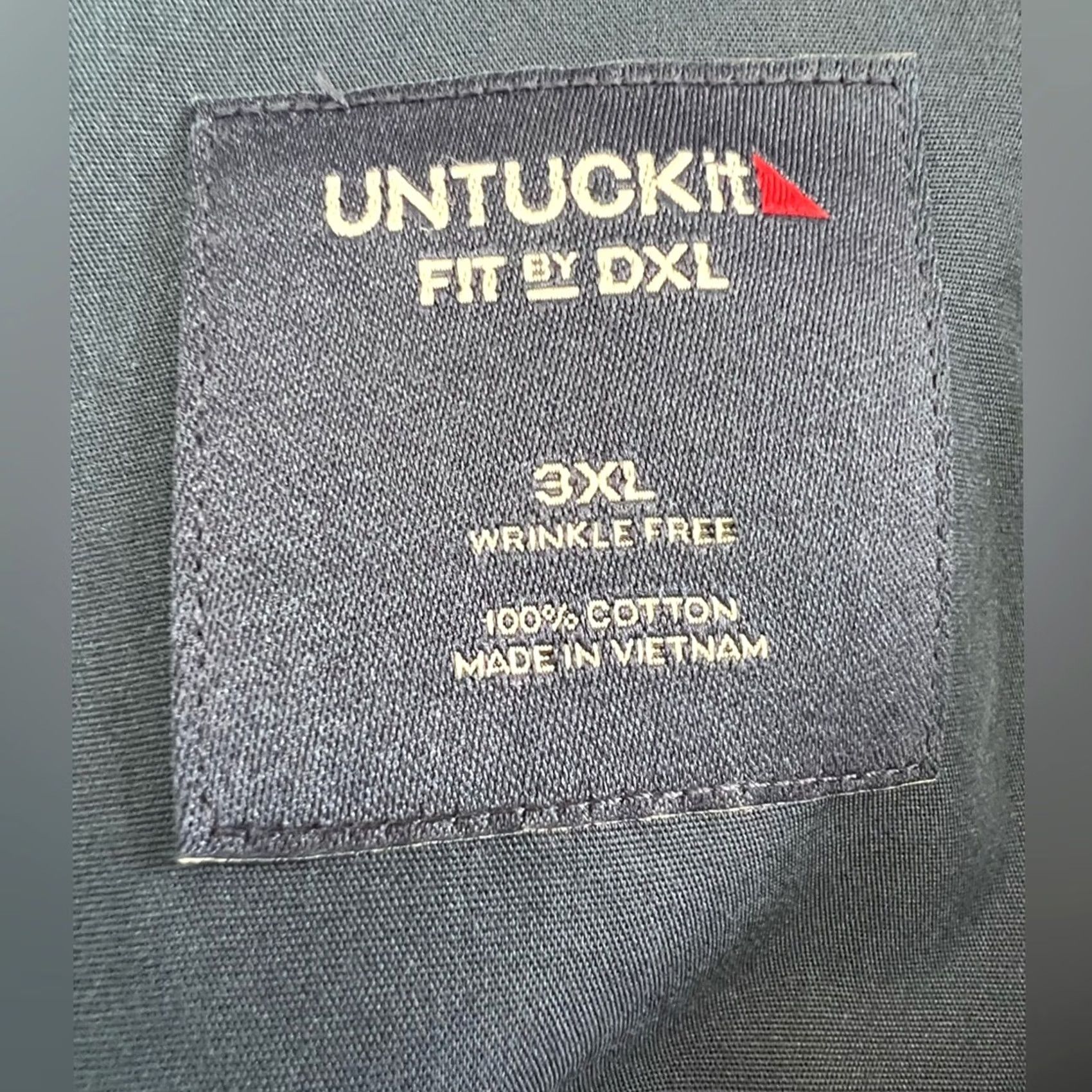 UNTUCKit UNTUCKit Button Up Men’s Size 3XL Navy Blue Wrinkle Free Regular Fit Long Sleeve Size US XXL / EU 58 / 5 - 3 Thumbnail