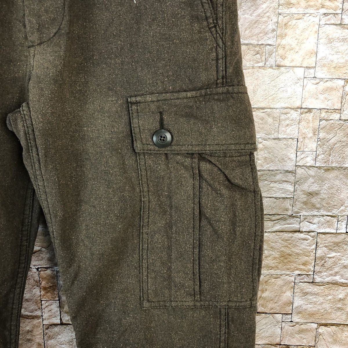 Japanese Brand Back Number Brown Cargo Multipocket Pants #A1162 Size US 27 - 10 Thumbnail