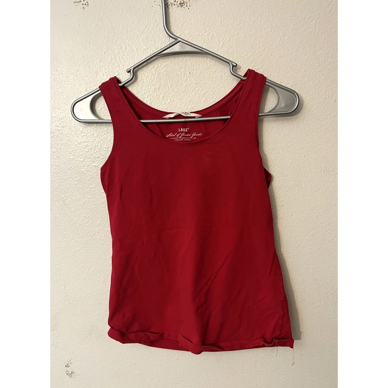 H&M H&M LOGG Red Tank Shirt Blouse Muscle Solid Large Women Size L / US 10 / IT 46 - 2 Thumbnail