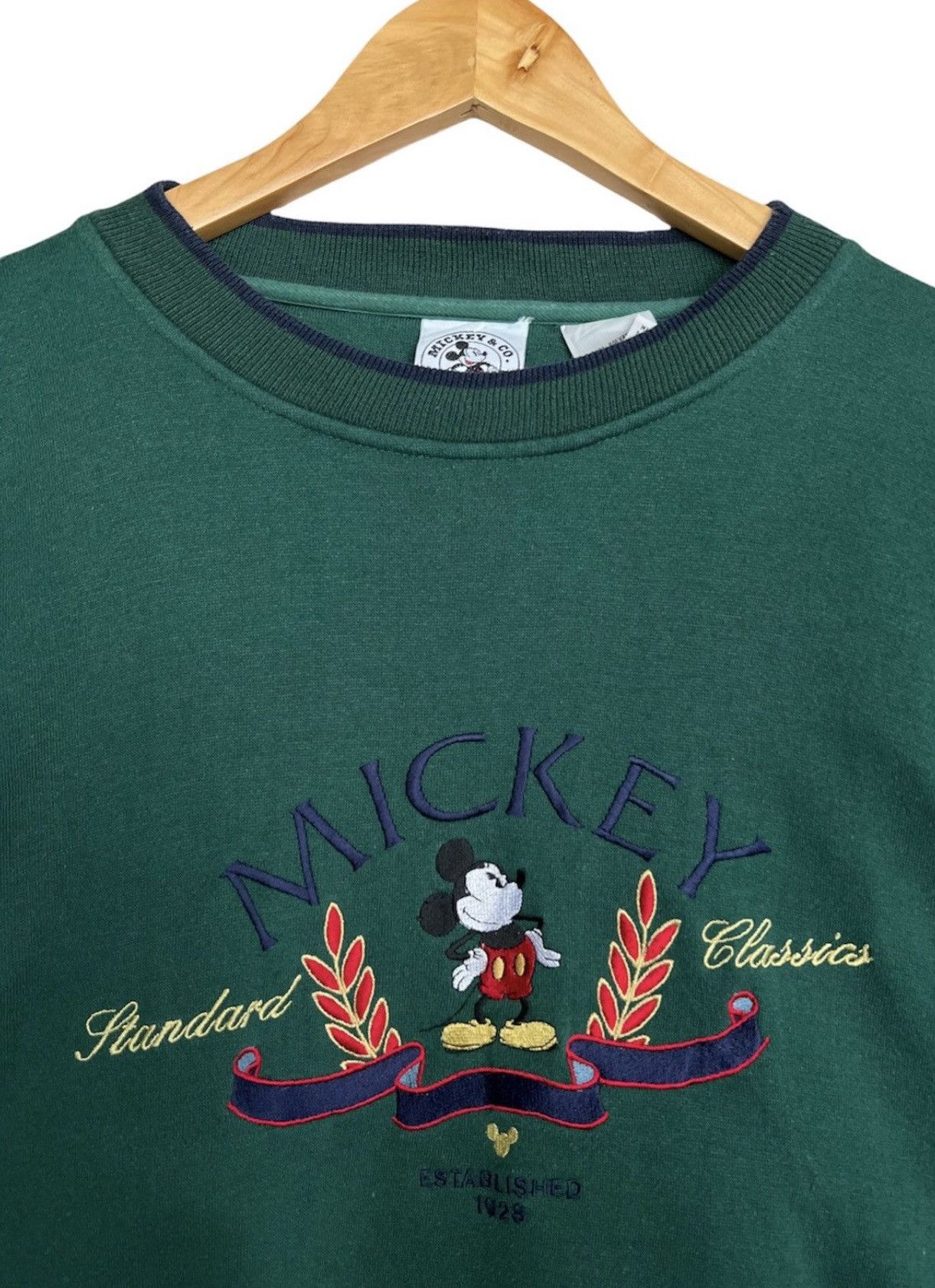 Disney × Vintage × Warner Bros Vintage 90s Disney World Sweatshirt Mickey Sweatshirt Size US XL / EU 56 / 4 - 2 Thumbnail