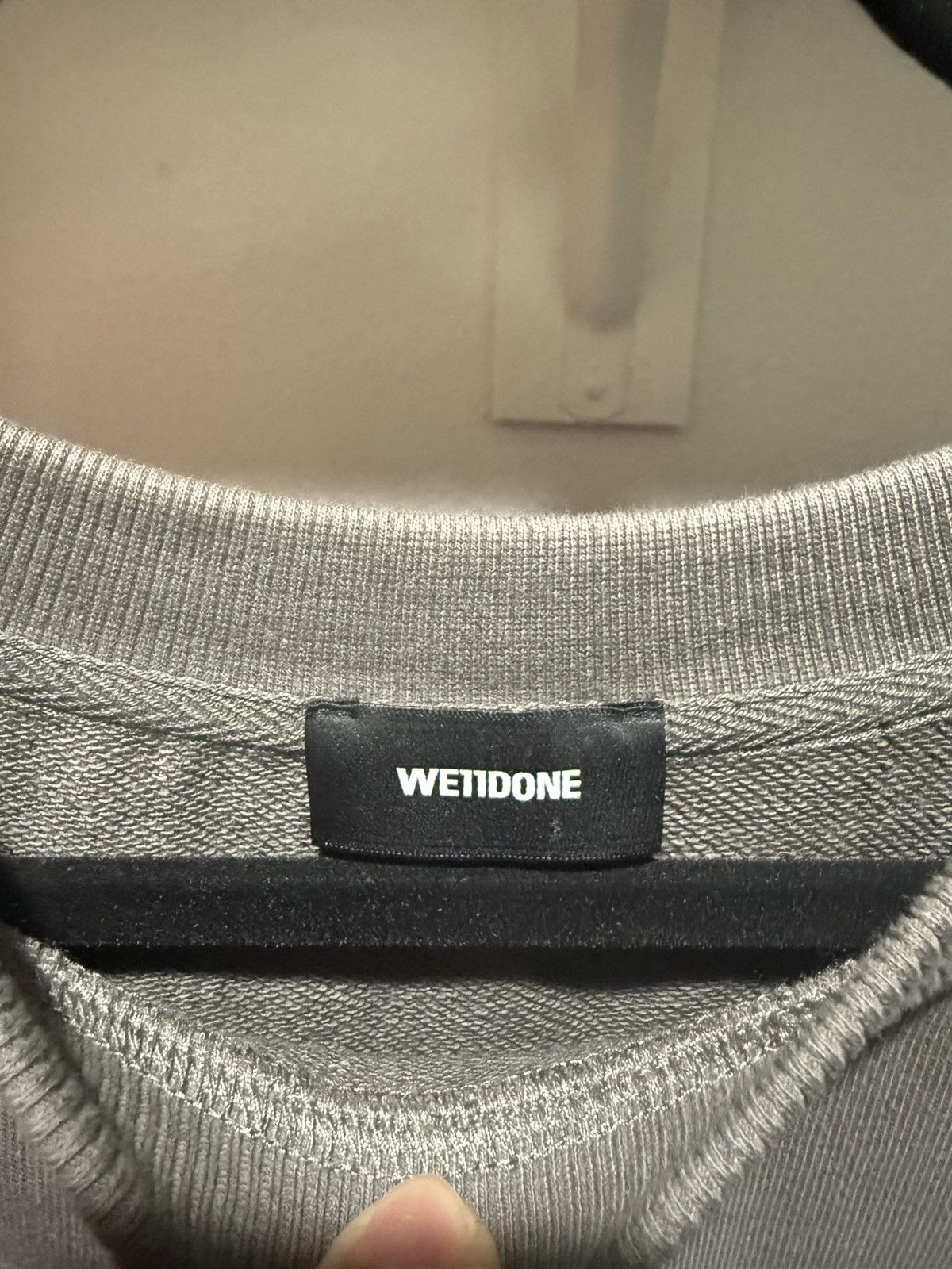 WE11DONE Welldone grey sweatshirt Size US L / EU 52-54 / 3 - 4 Thumbnail