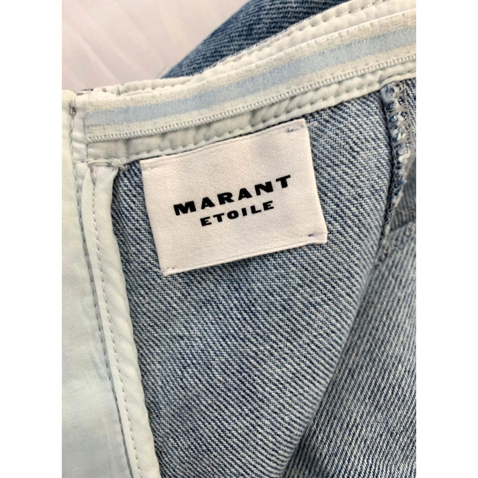 Isabel Marant Isabel Marant Étoile Solizinia Strapless Top Bustier Peplum Denim Acid Wash M 38 Blue Womens Size M / US 6-8 / IT 42-44 - 3 Thumbnail