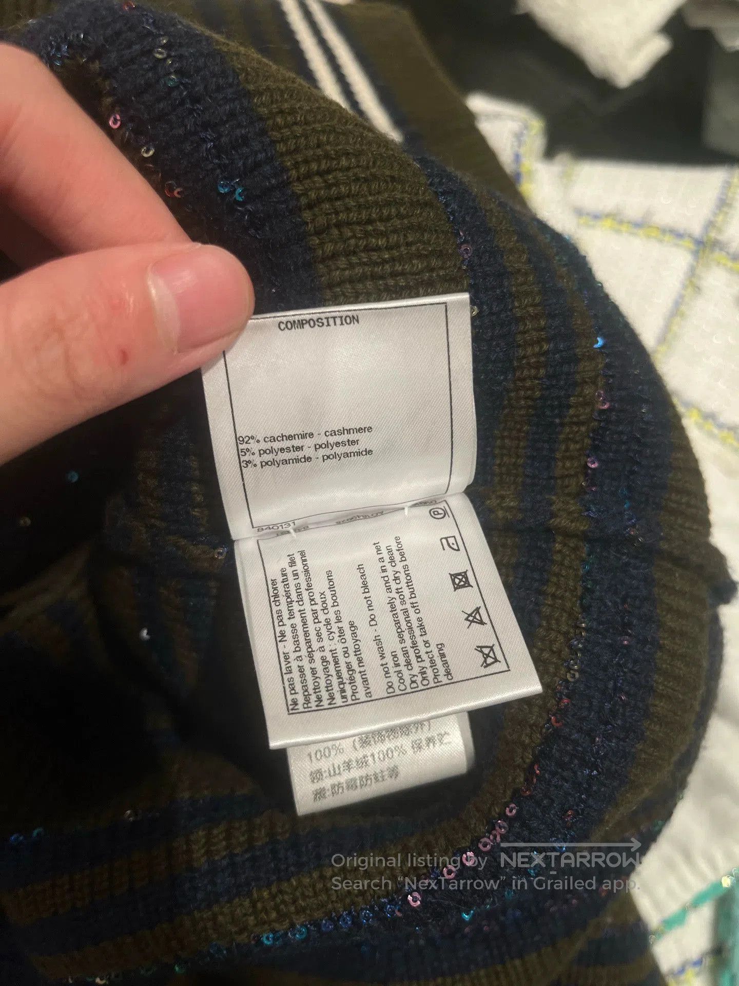 Chanel Chanel 20C Blue Green Stripe Coat. Size US XS / EU 42 / 0 - 5 Thumbnail